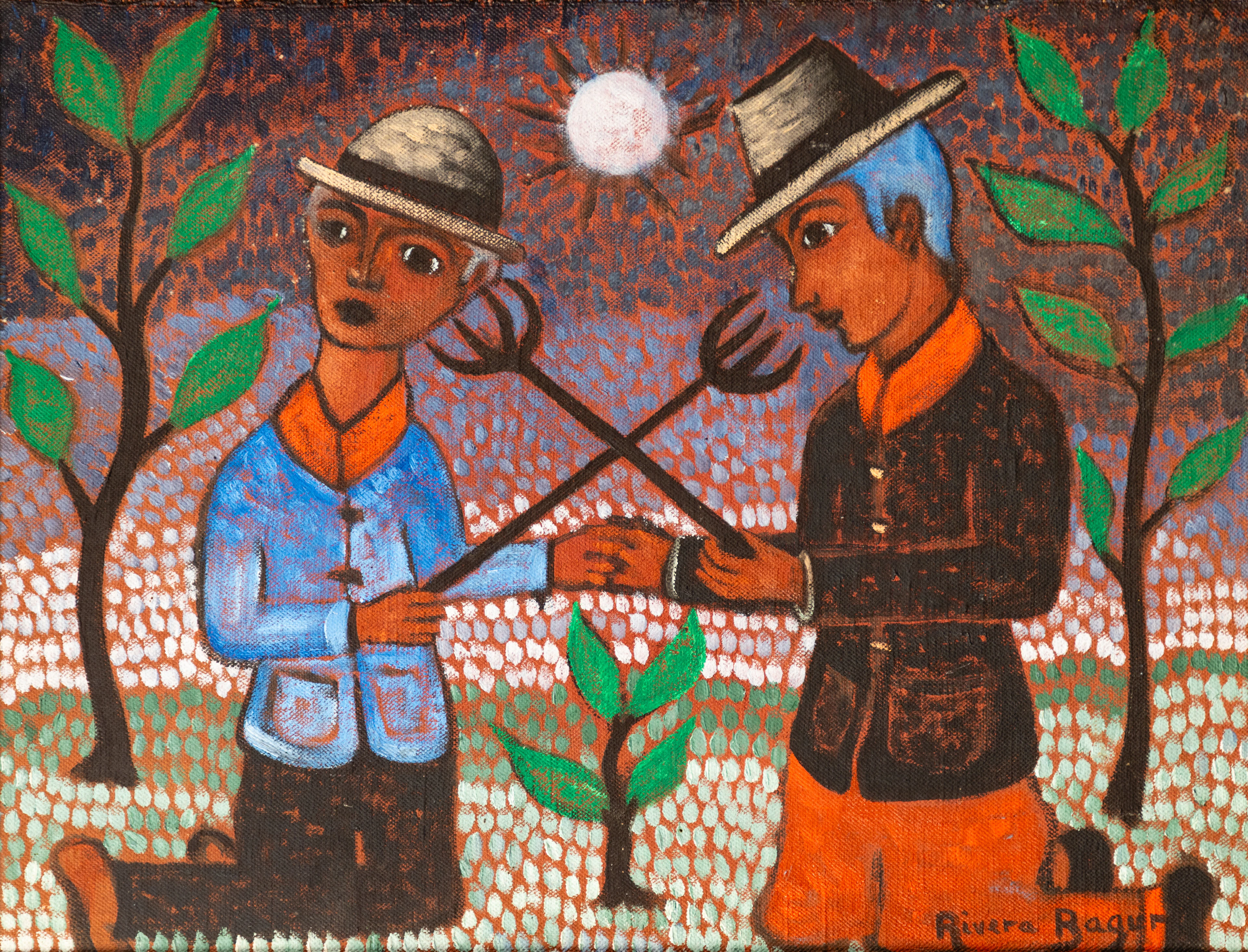 MIGUEL RIVERA BAGUR (1919-1993). Amigos.
