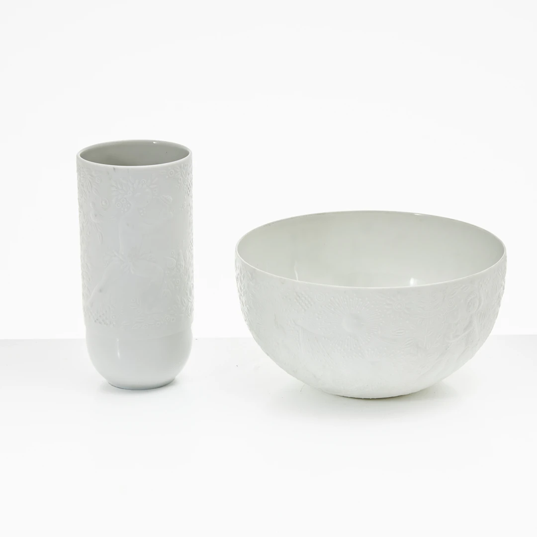 BJÖRN WIINBLAD. Skål, vas, "Die Zauberflöte", porslin, Rosenthal.