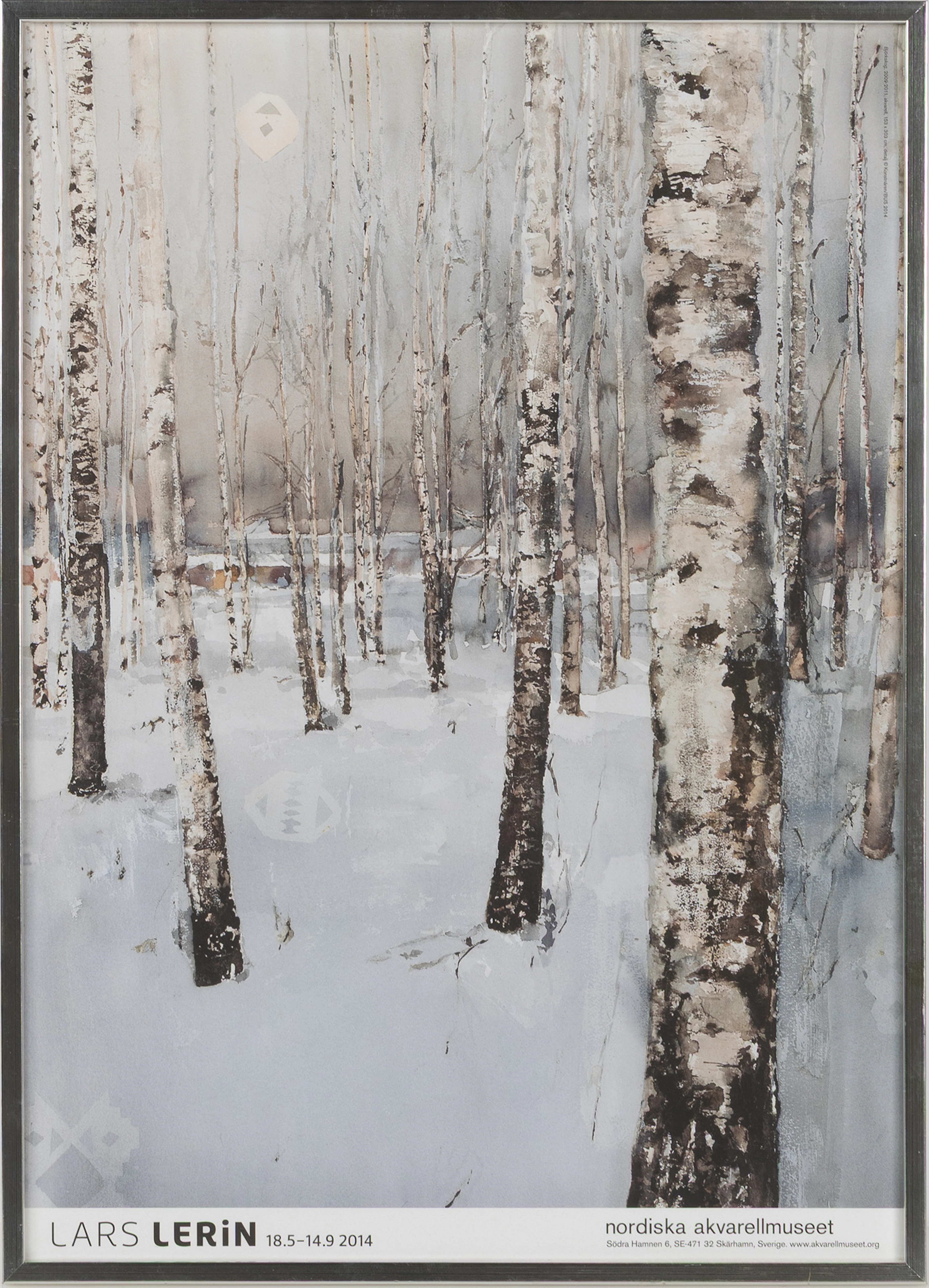 LARS LERIN. EFTER. Affisch, Nordiska akvarellmuseet, Skärhamn, 2014.