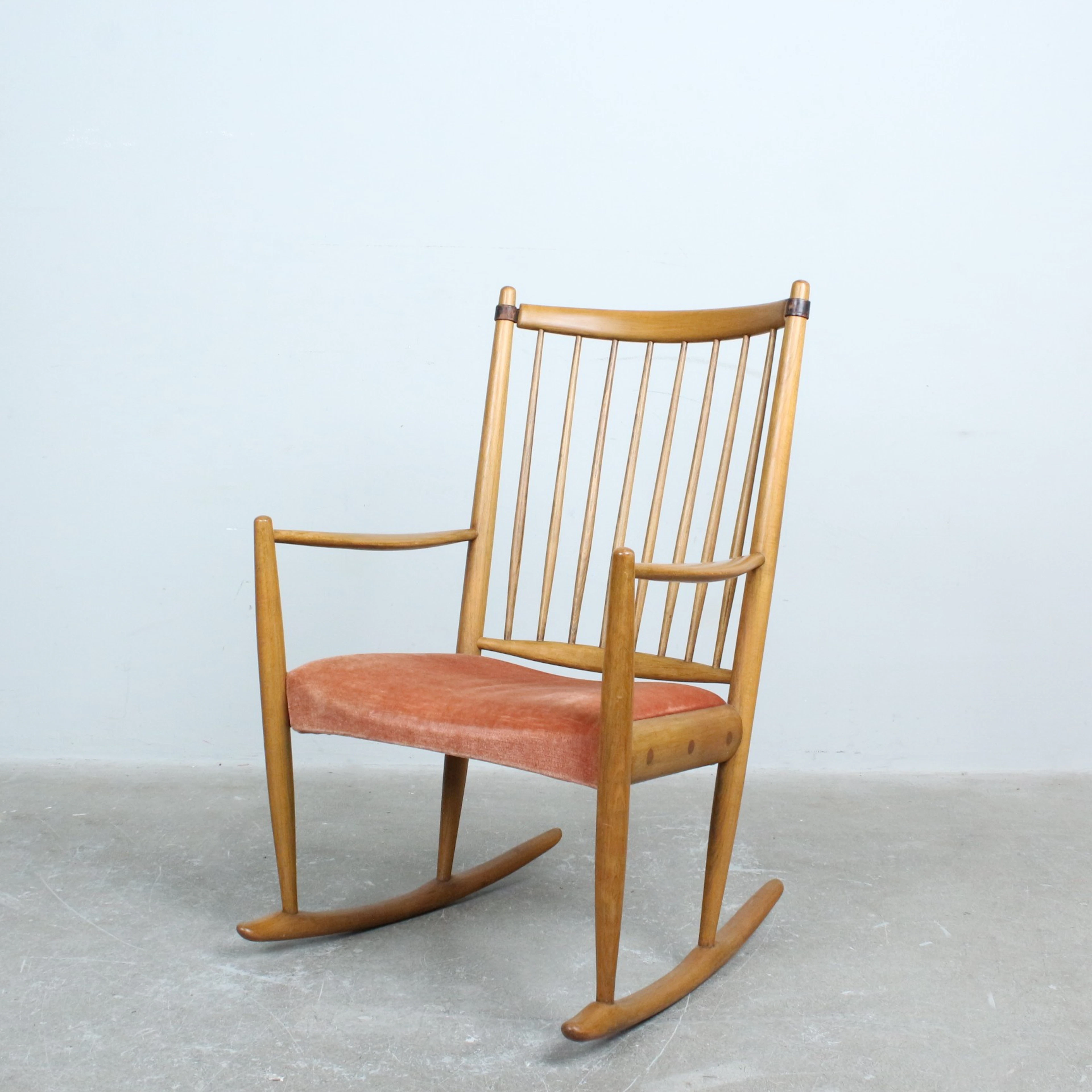 IELS EILERSEN. Schaukelstuhl /Rocking Chair, Dänemark, 1960er.