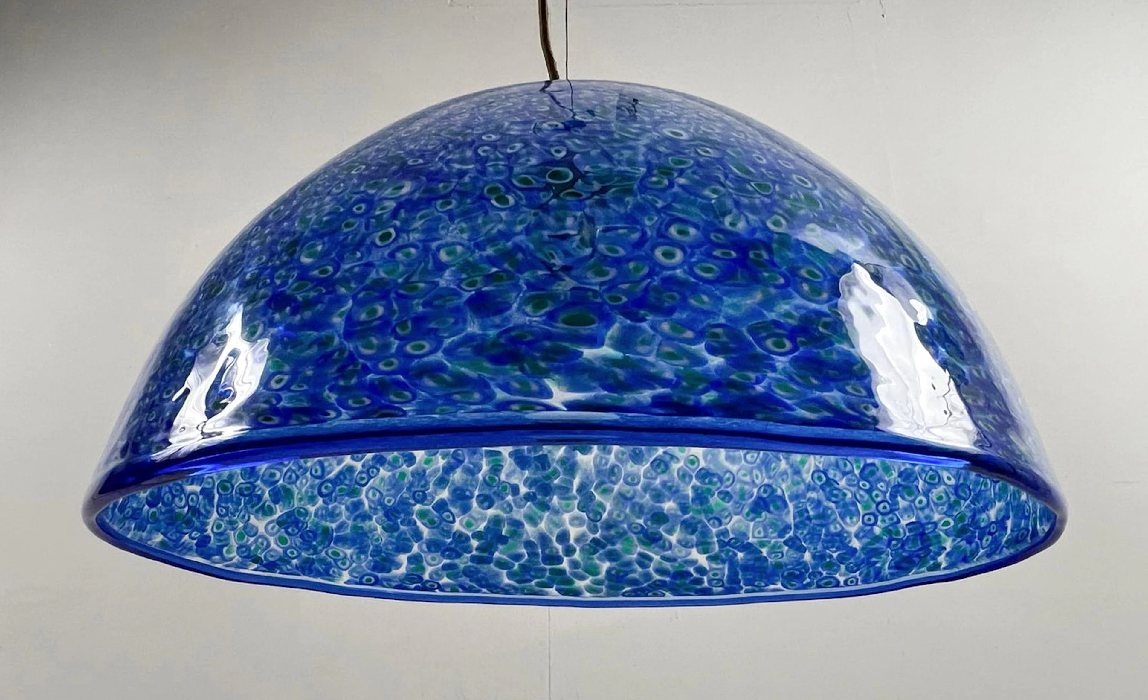 GAE AULENTI FÜR VISTOSI. XXL Mid Century Deckenlampe/Hängelampe, Muranoglas