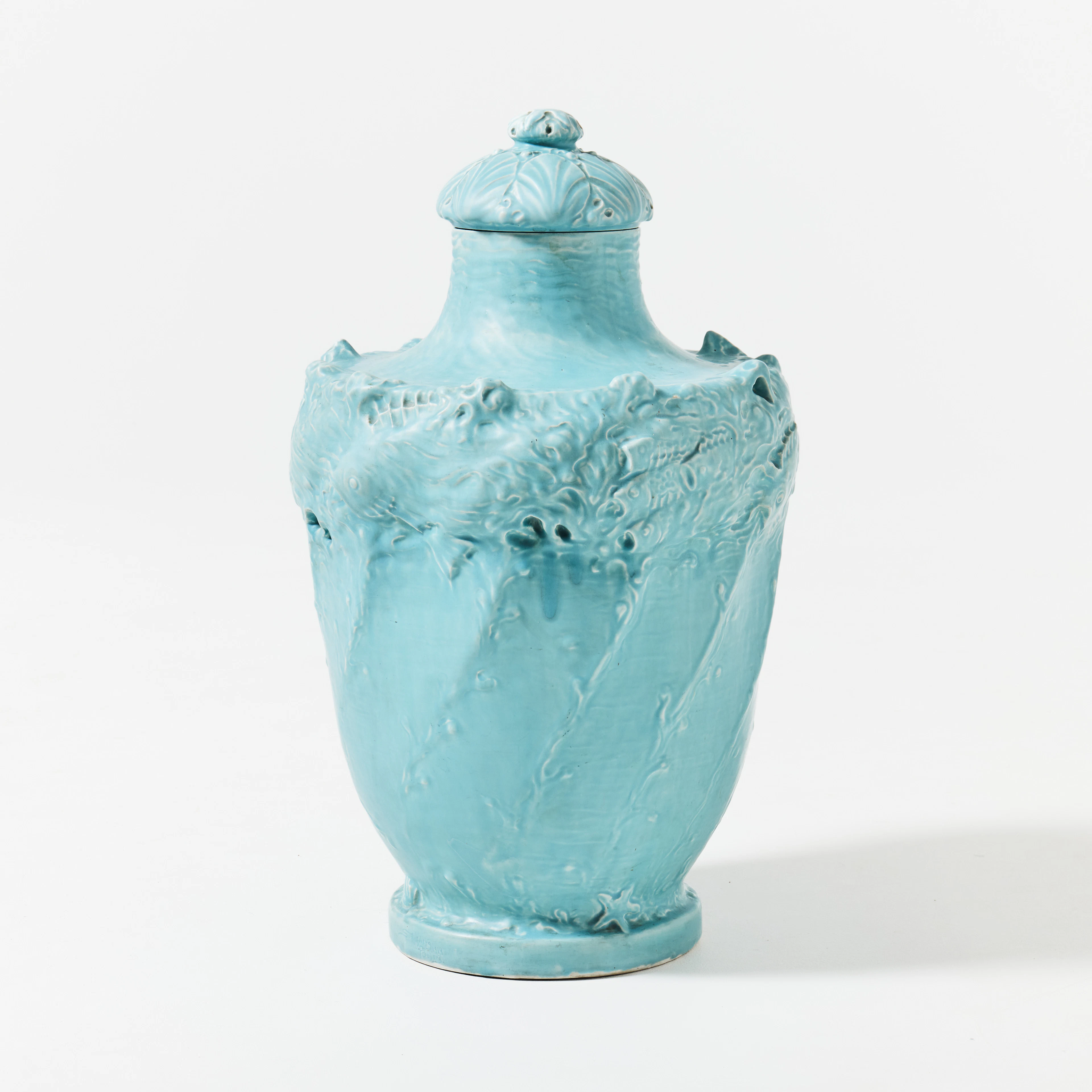 FERDINAND BOBERG. Lockurna, Gustavsberg 1914, flintgods, ljusblå glasyr