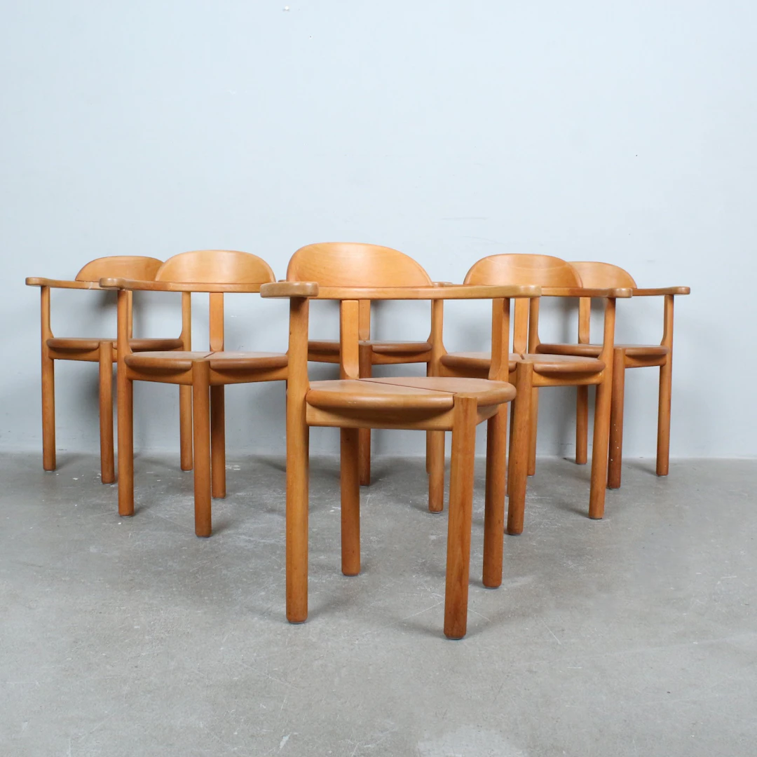 ERWIN BERGHAMMER. 6 Stühle/Esszimmerstühle von Erwin Berghammer für