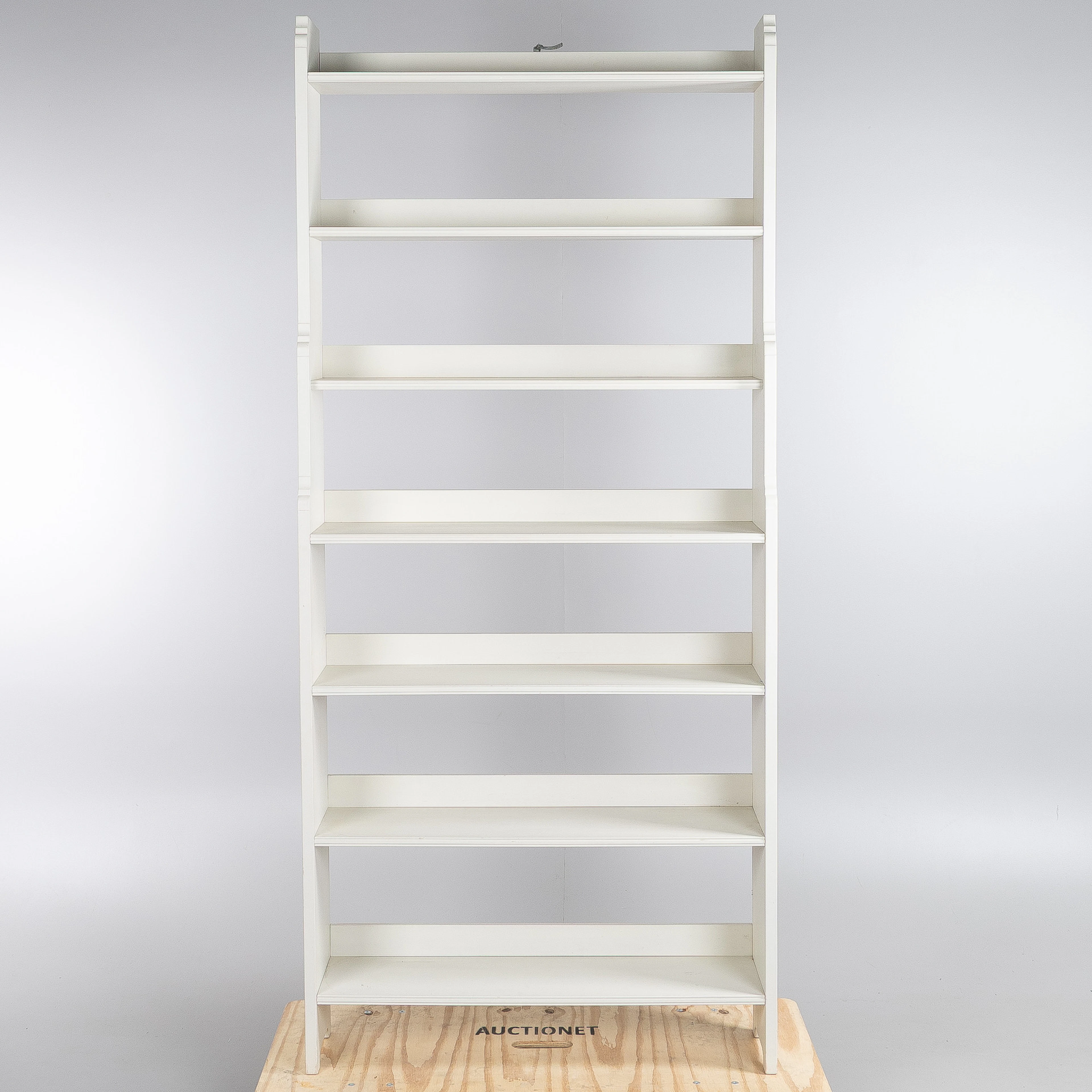 BOKHYLLA, "Ekolsund", ur IKEA:s 1700-talsserie, gråmålad, brännmärkt.
