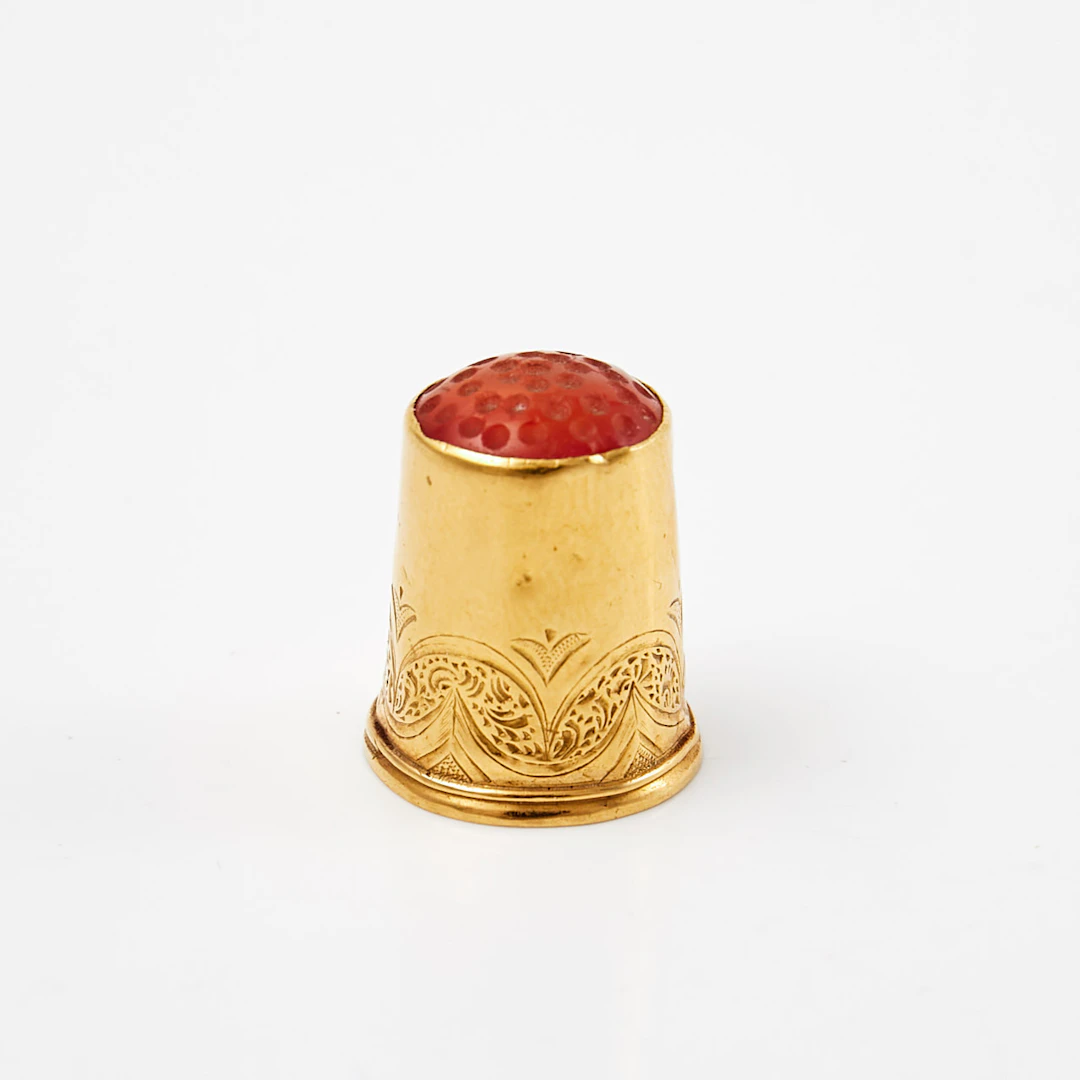 FINGERBORG, 18 k guld, karneol, Johan Olof Östlund, Gävle 1877.