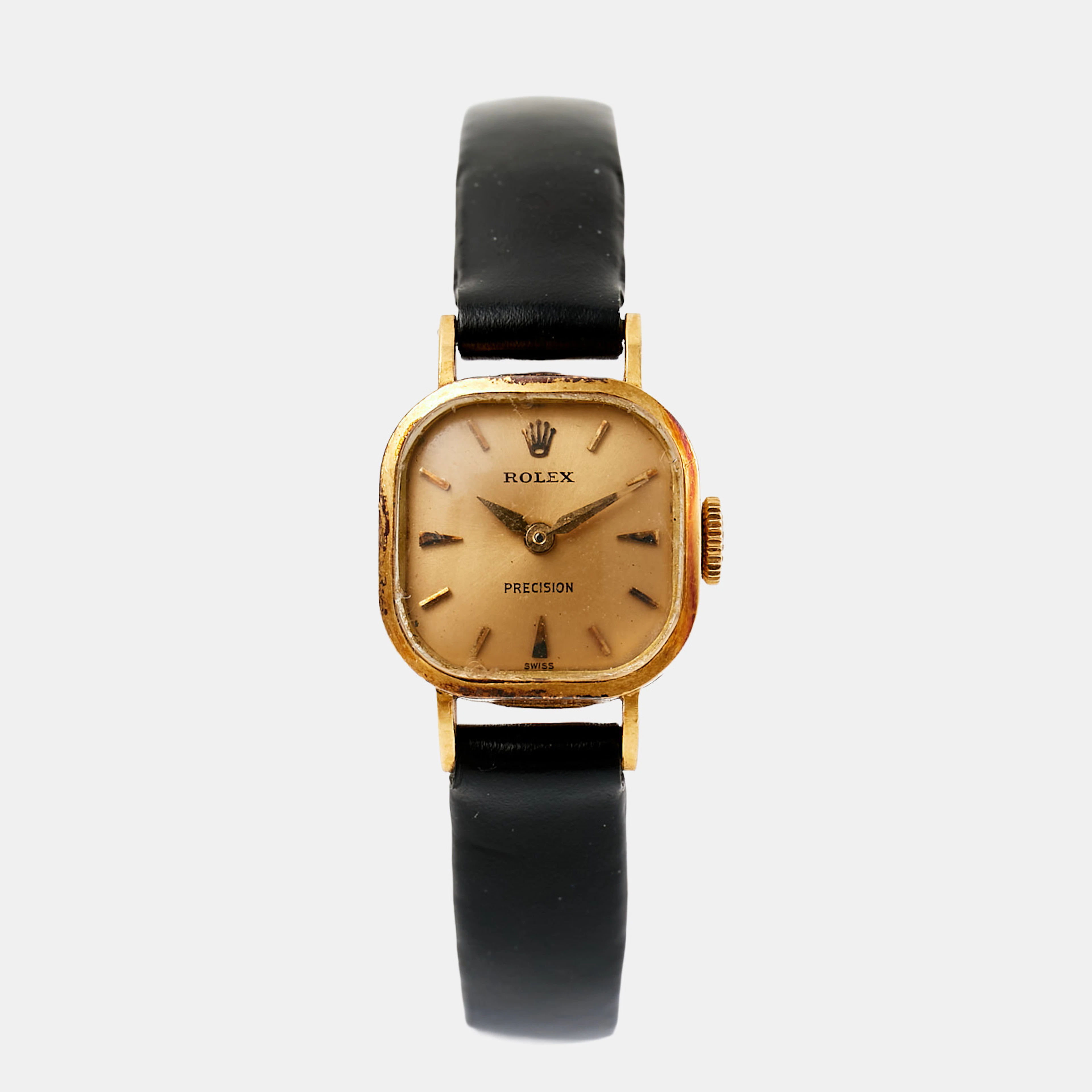ROLEX, Precision (Swiss), boett i 18 k guld, 15x15 (22), ca 1960-tal.