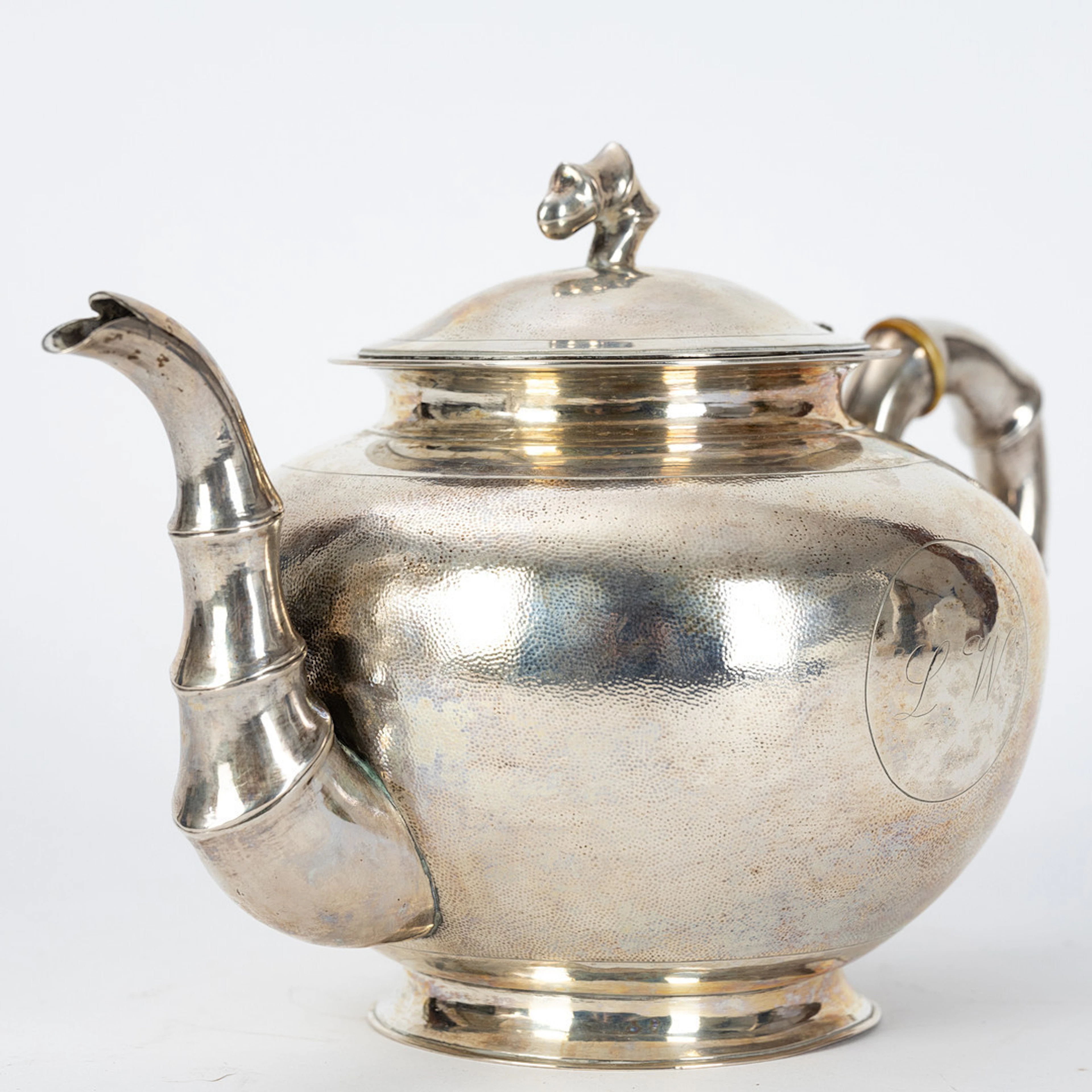 Chinesische Teekanne, Chinese Export Silver, PAOSING (寳星), Shanghai