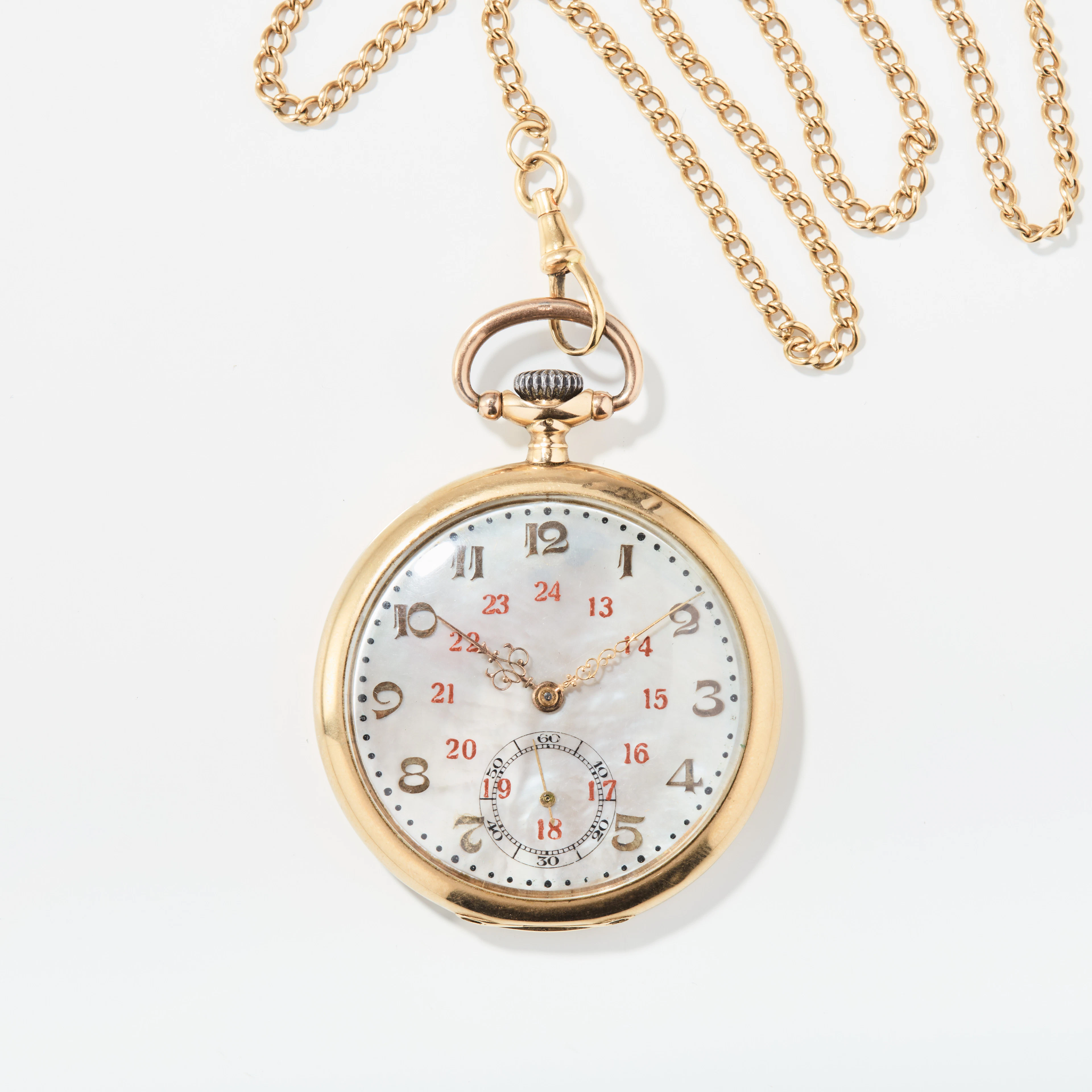 FICKUR, 50,5 mm, 14K guld, ca 1920.