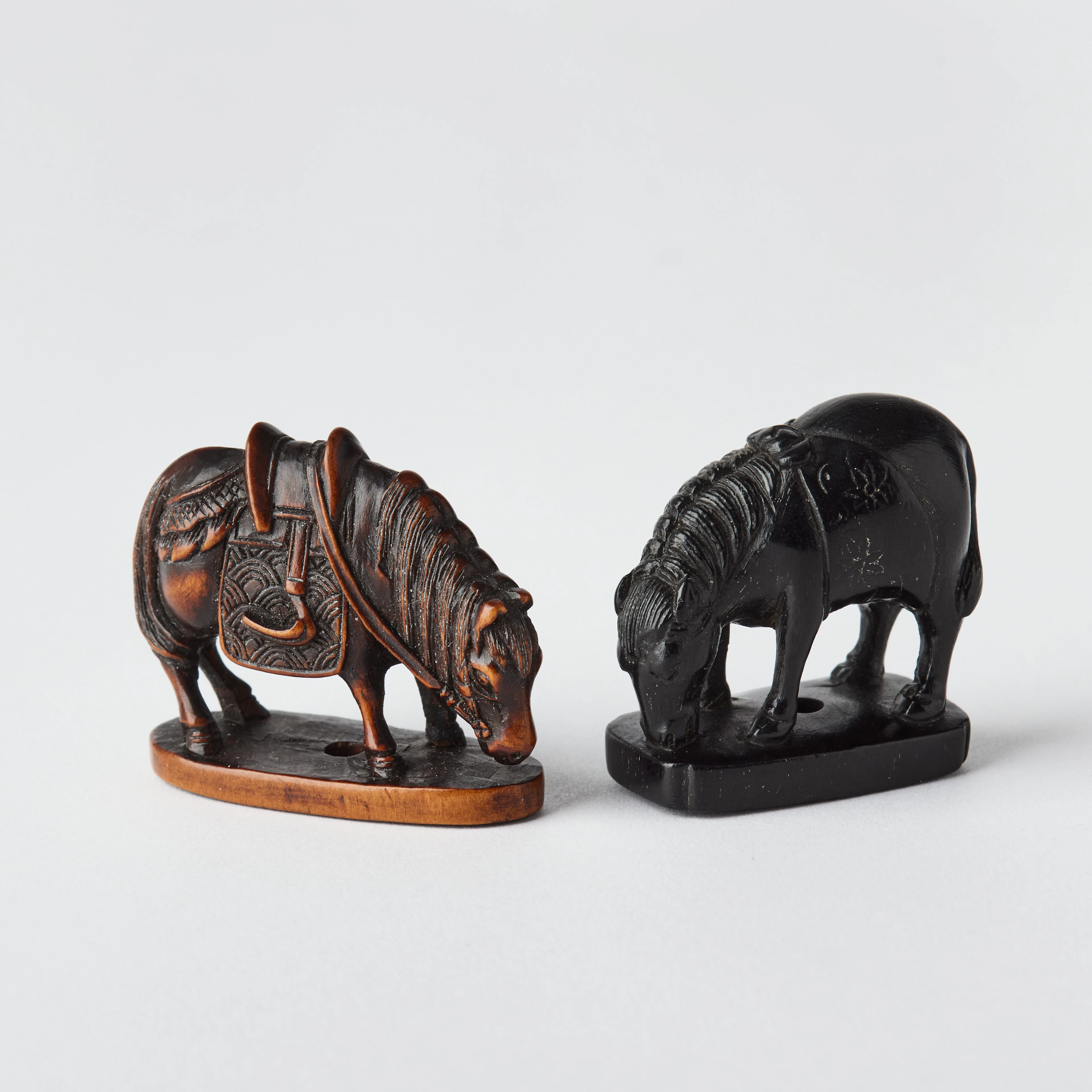 Two Japanese Wood Netsuke.