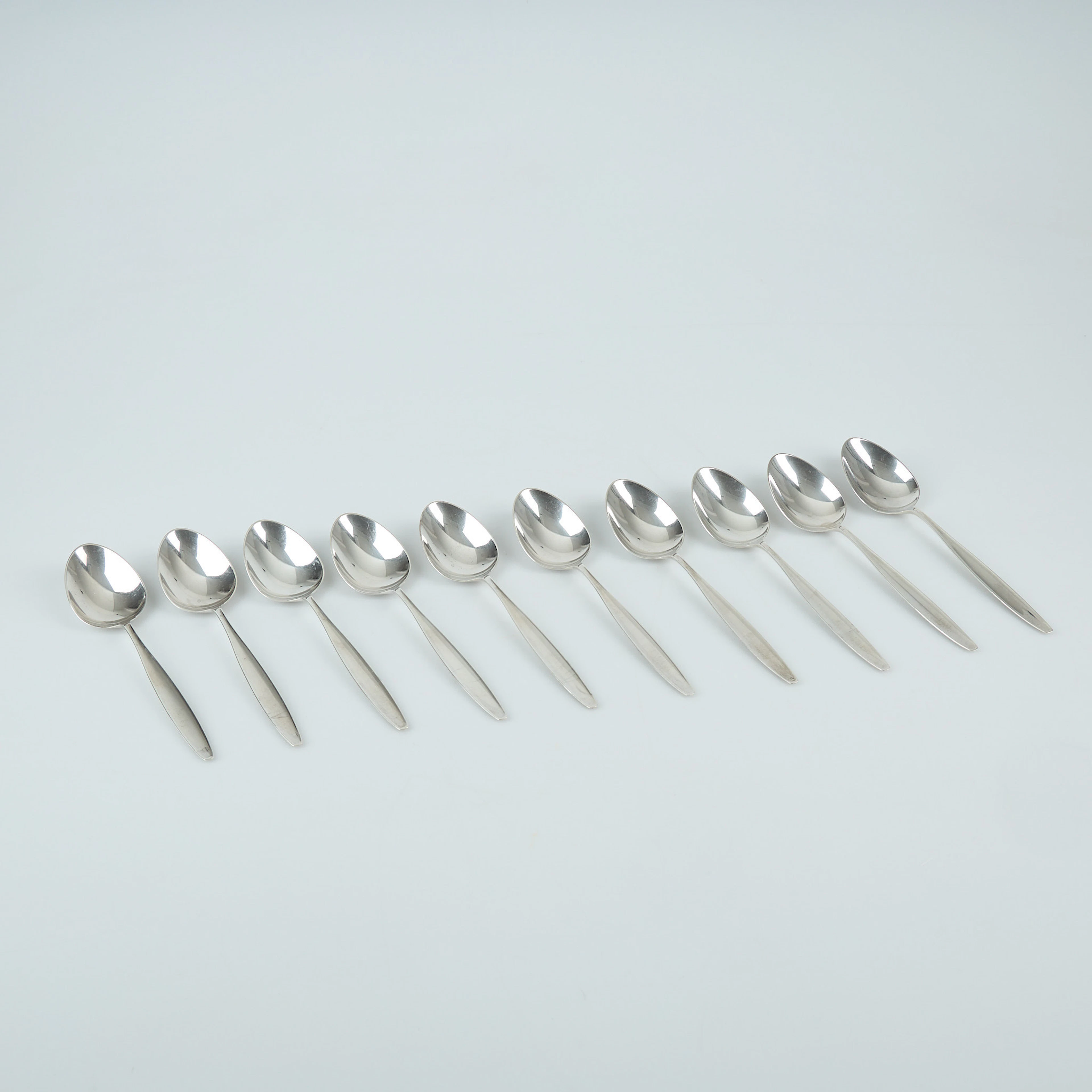 GEORG JENSEN. SKEDAR, 10 st, Cypress, silver, Danmark.