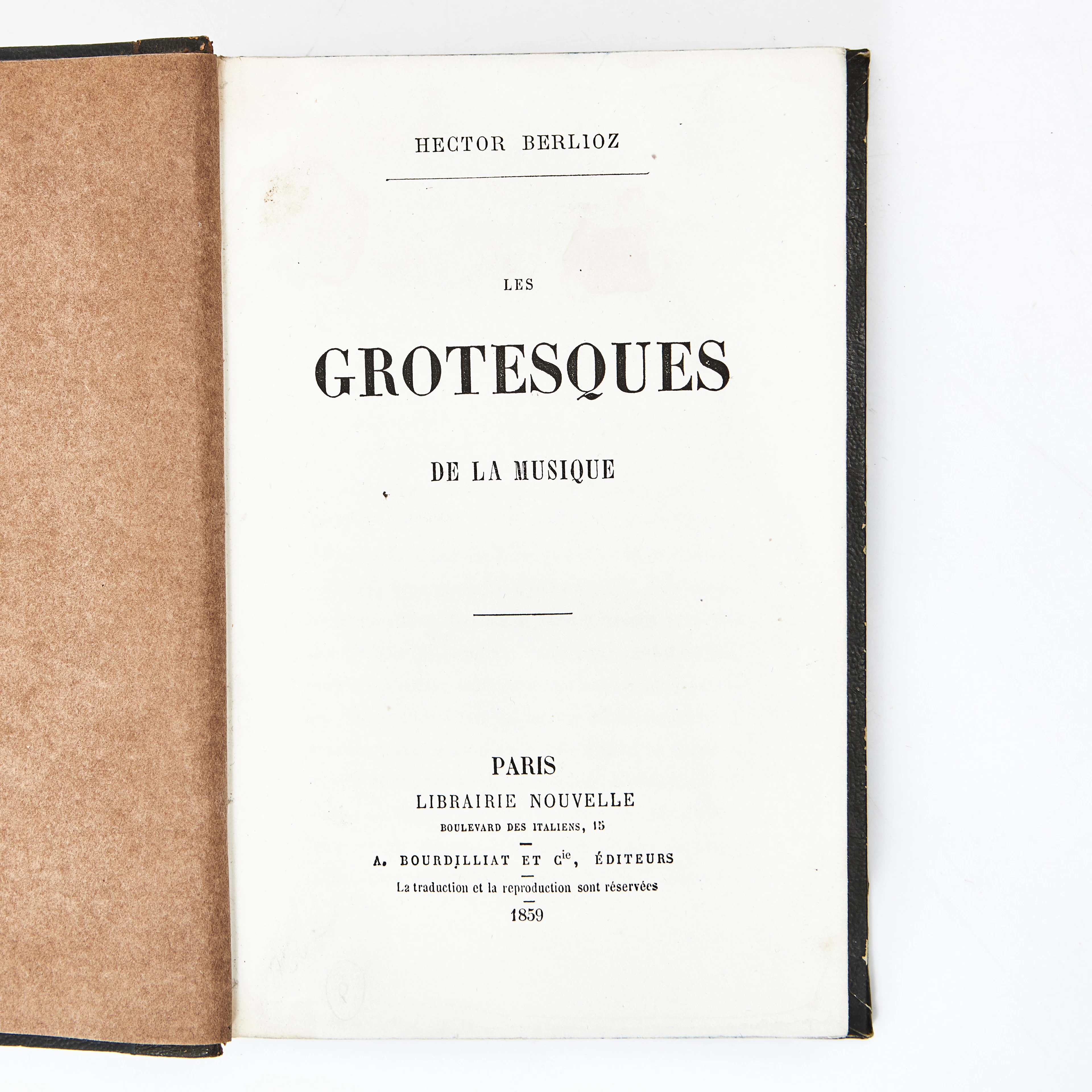 BERLIOZ: LES GROTESQUES DE LA MUSIQUE, 1859.