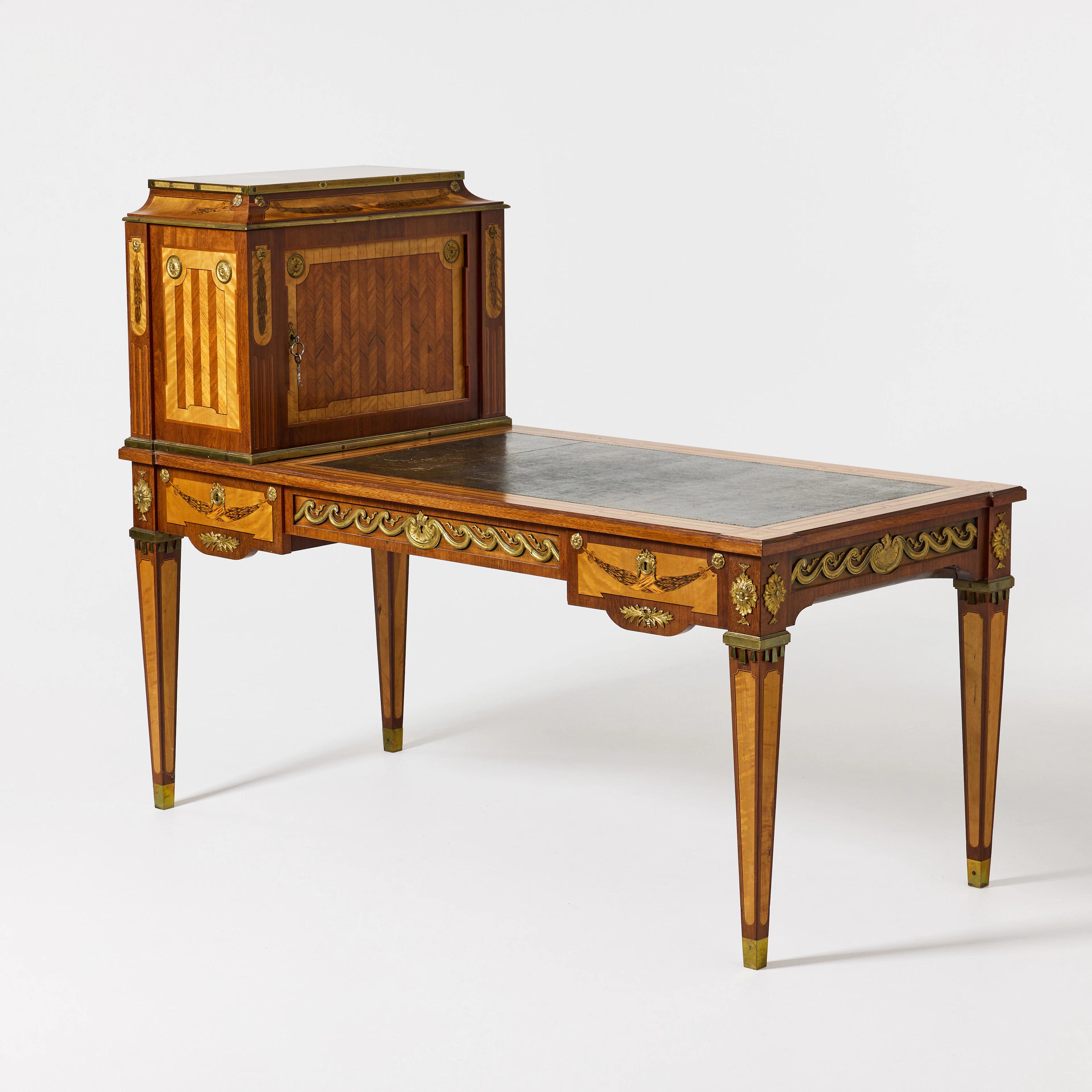 SKRIVBORD med uppsats, gustaviansk-stil, omkring 1900-talets mitt