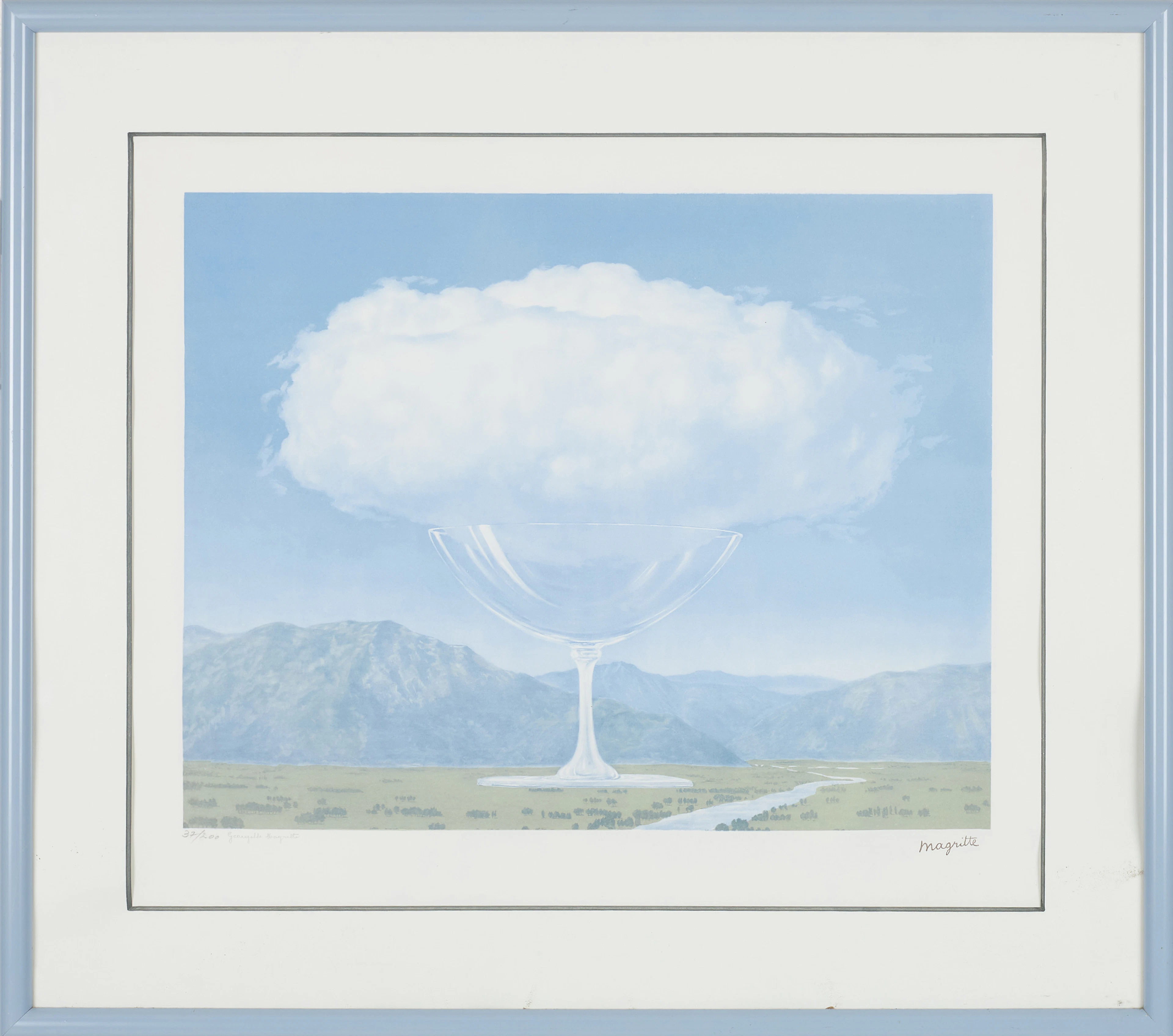 RENÉ MAGRITTE. "La corde sensible", färglitografi, signerad Georgette