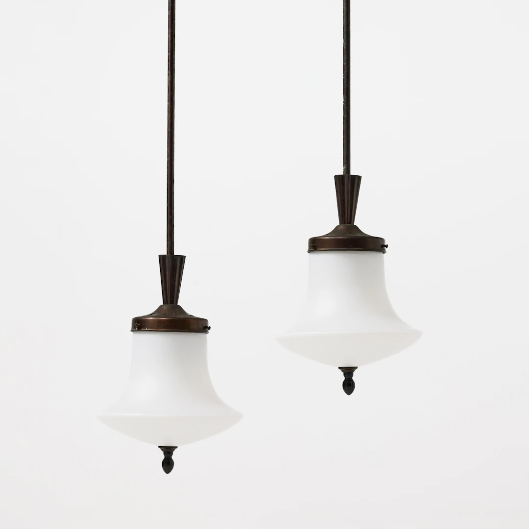 UPSALA ARMATURFABRIK. Taklampor, ett par, 1920-tal, Swedish Grace
