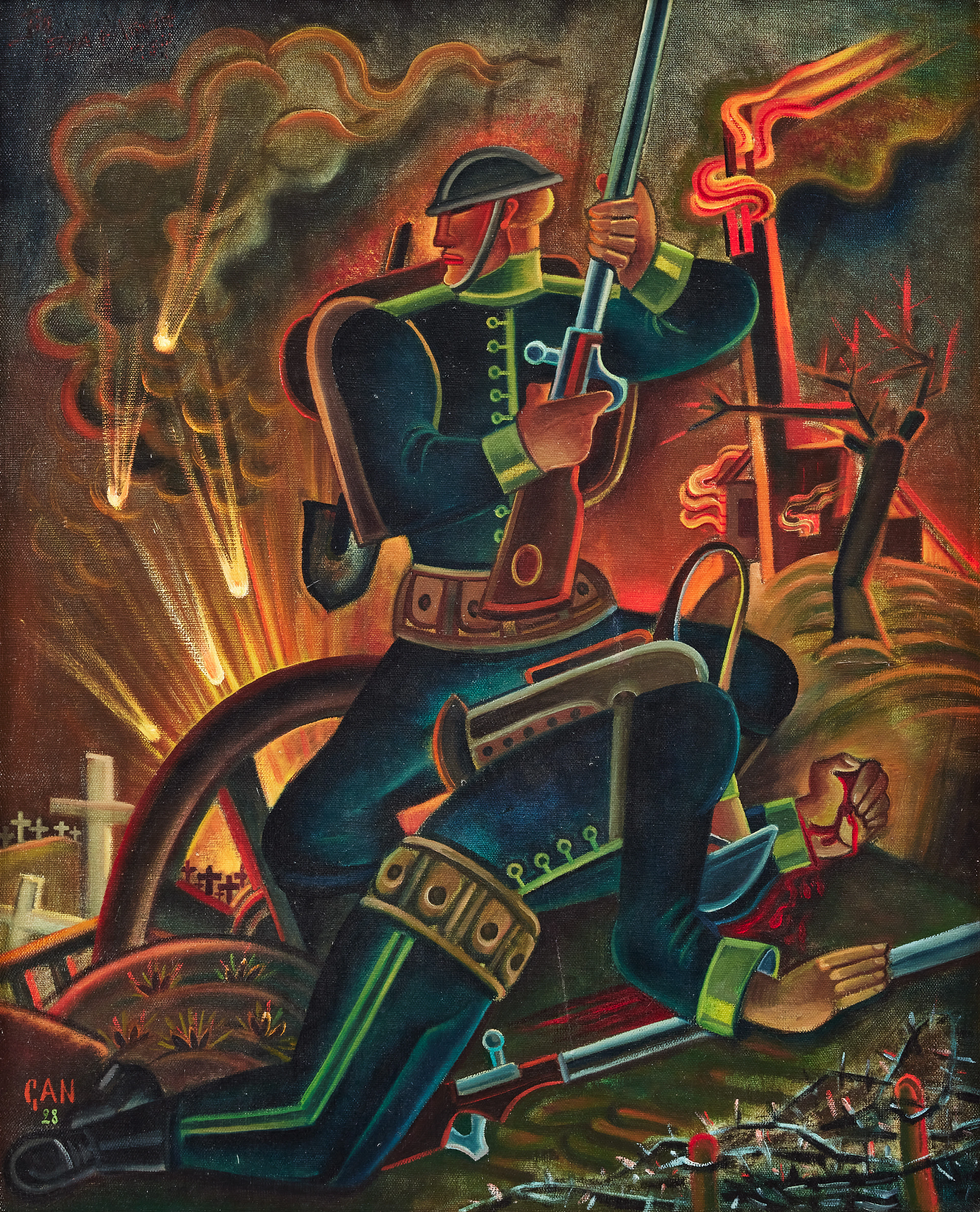 GÖSTA ADRIAN-NILSSON. "Två soldater".