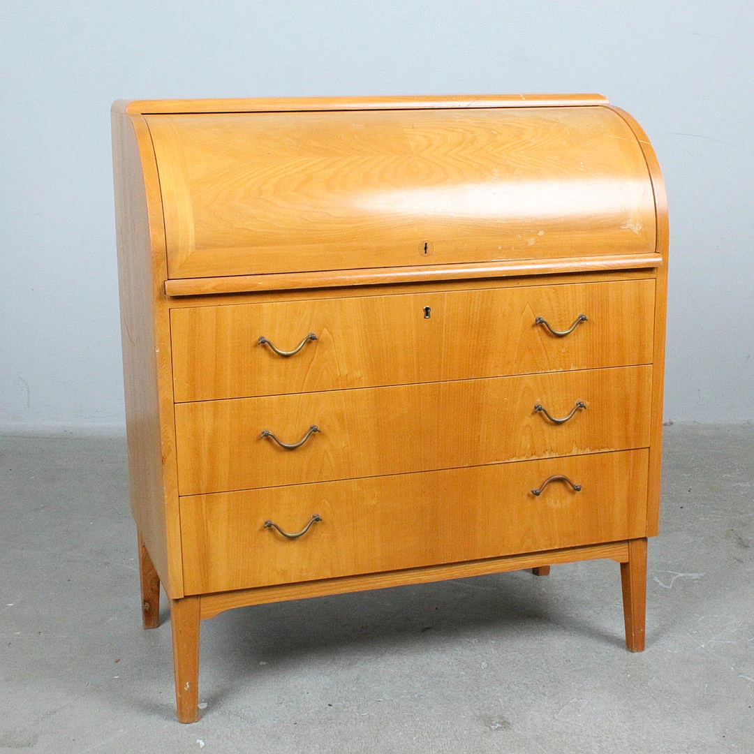 Mid-Century Rolltop-Sekretär, 1960er Jahre.
