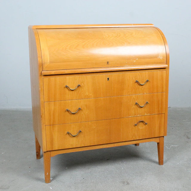Mid-Century Rolltop-Sekretär, 1960er Jahre.