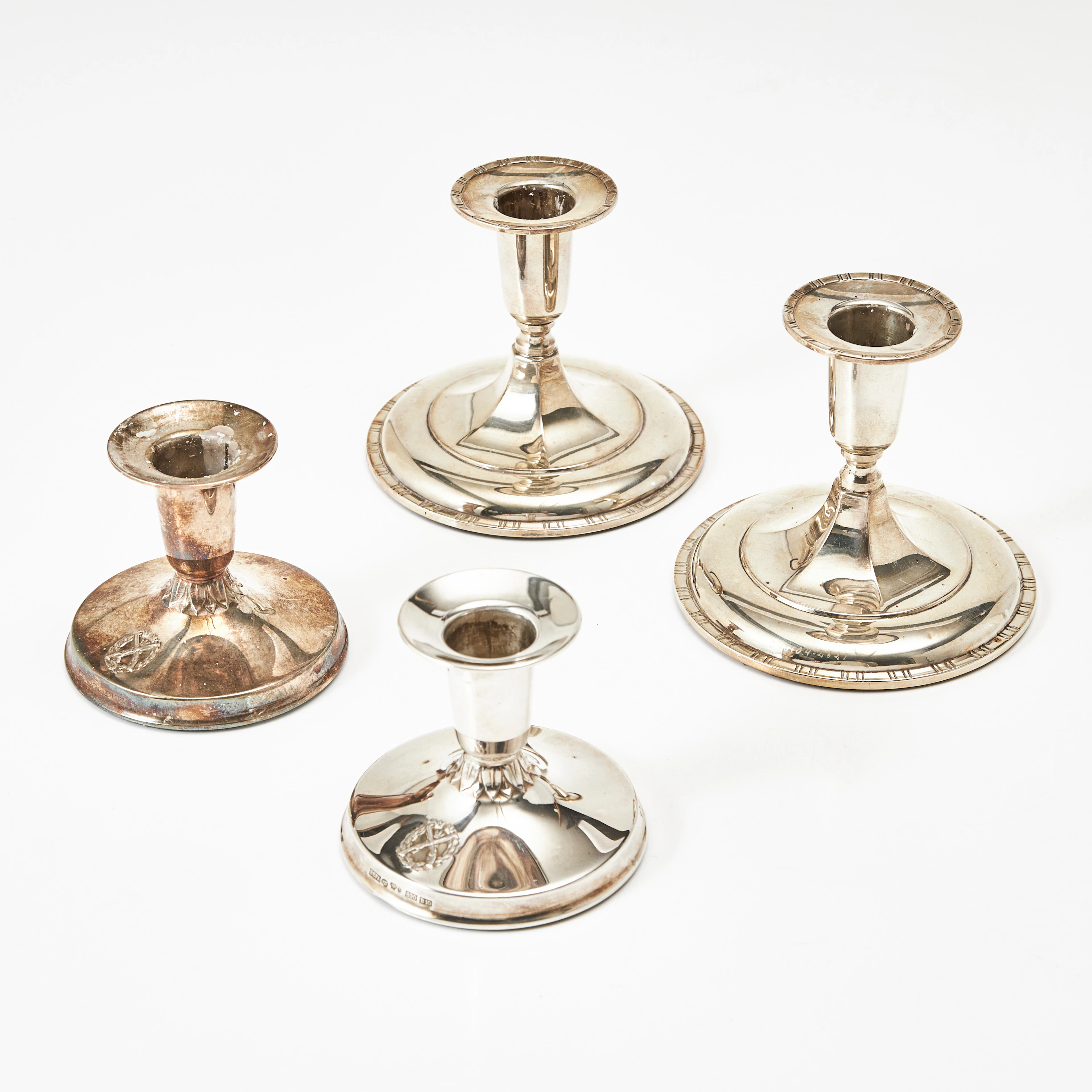 LJUSSTAKAR, 2 par, silver, 1900-tal.