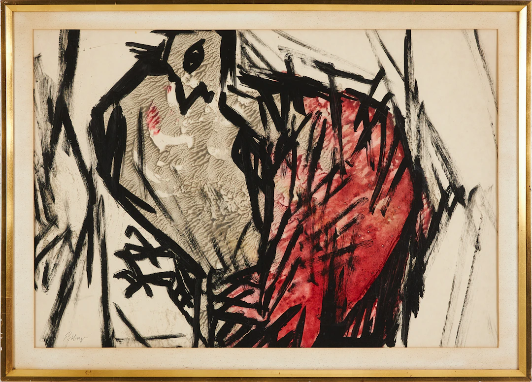 GÖSTA ÅBERG (1905-1981) Komposition, gouache på papper, signerad G Åberg.