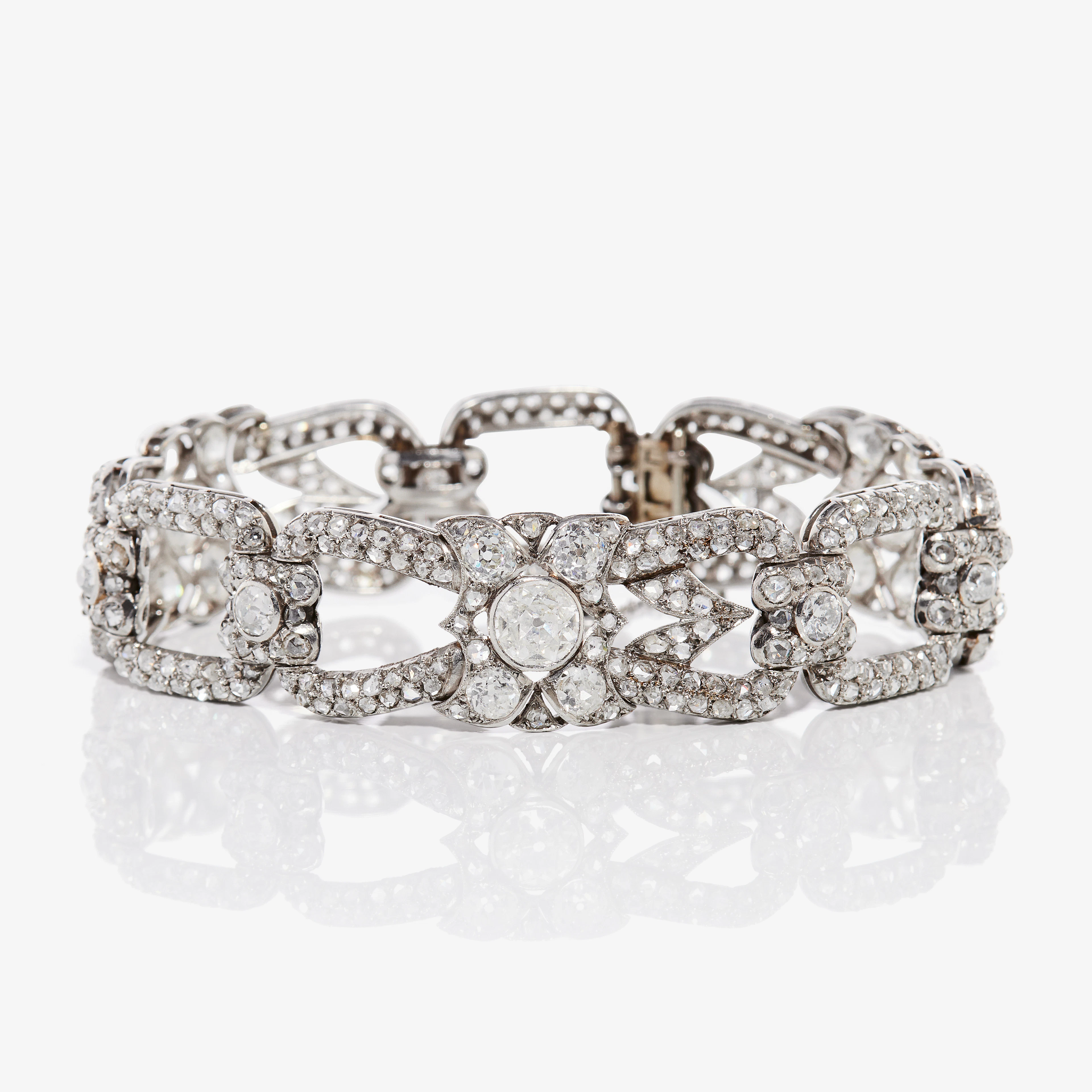 ARMBAND, platina med diamanter, Art Déco, 1930-tal.