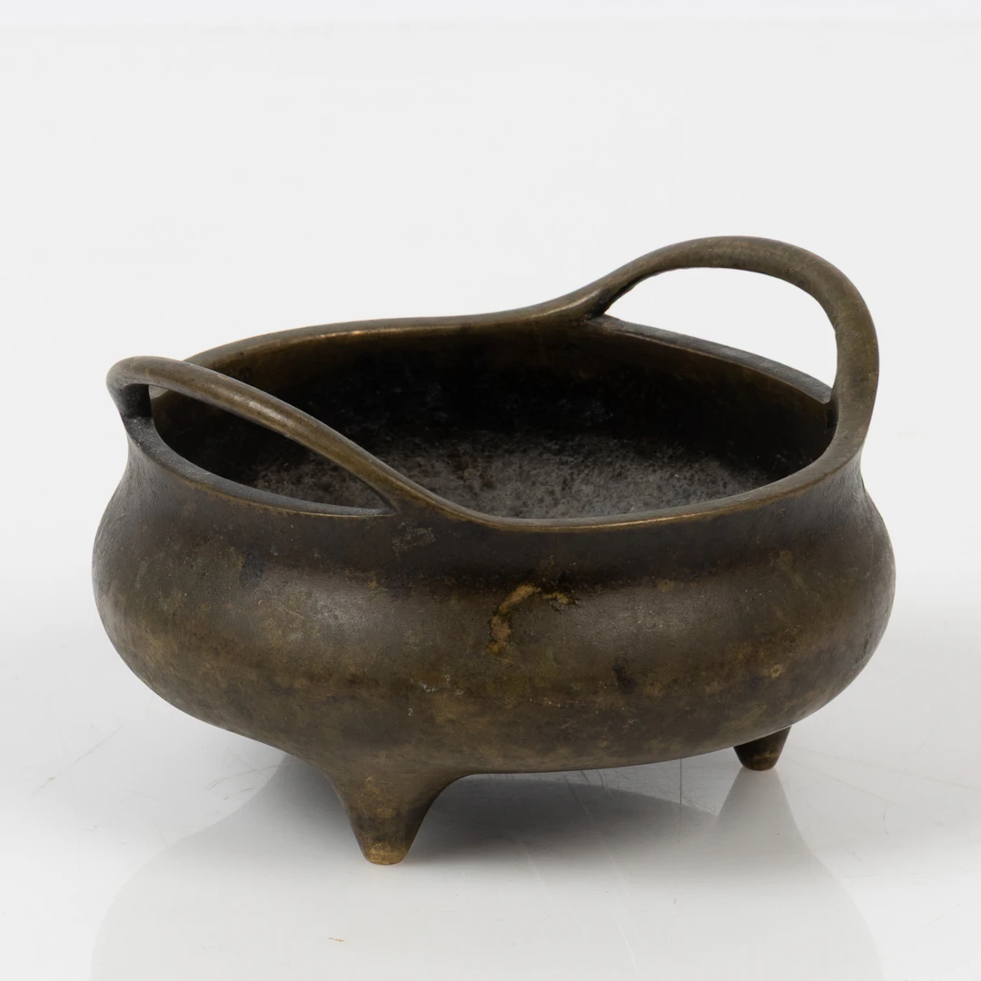 RÖKELSEKAR, Kina, sen Qing, 1800-tal, brons, karaktärsmärkning undertill.
