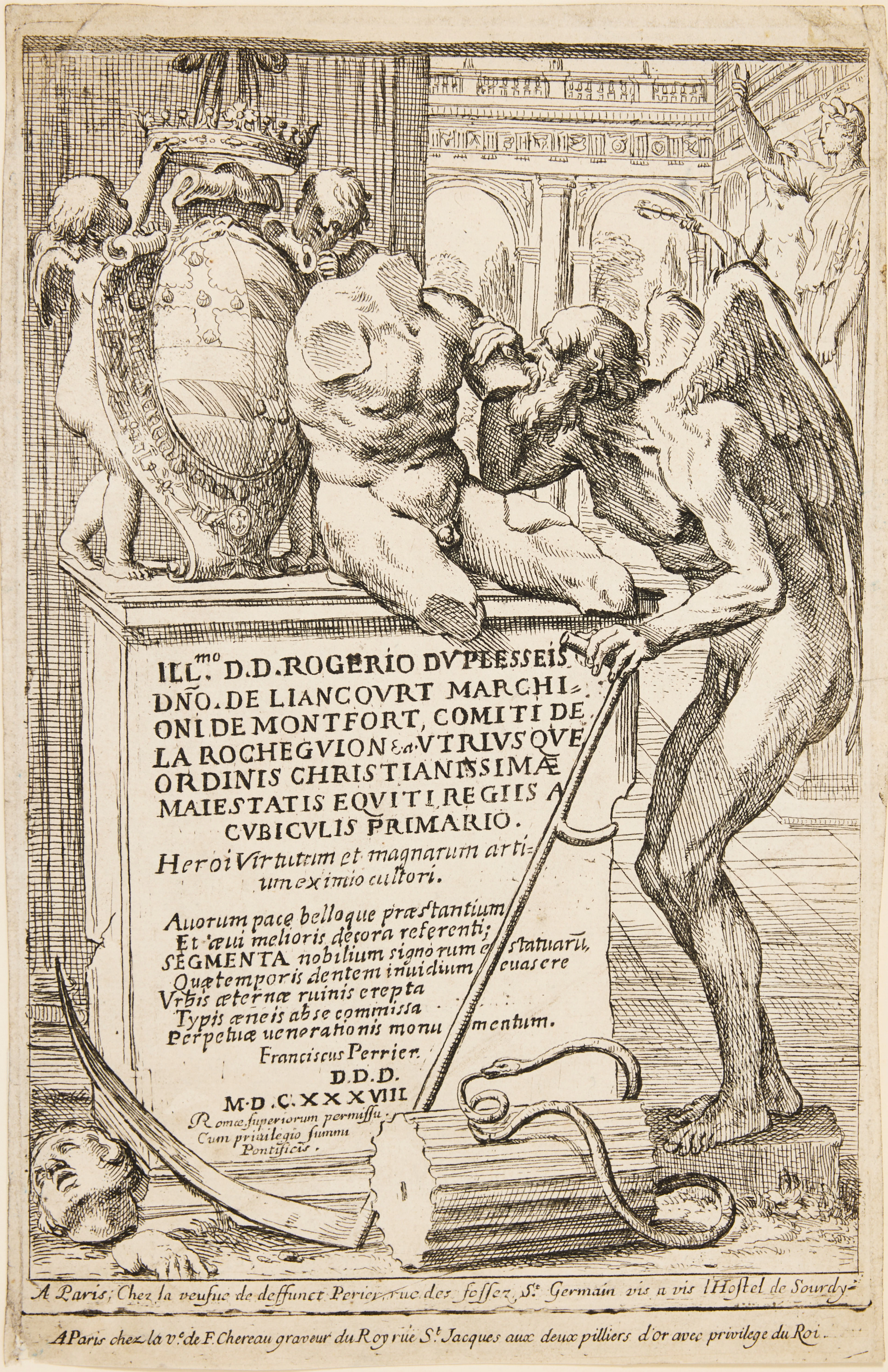 FRANÇOIS PERRIER (FRANCE 1590-1650). "Frontispiece (Segmenta nobilium