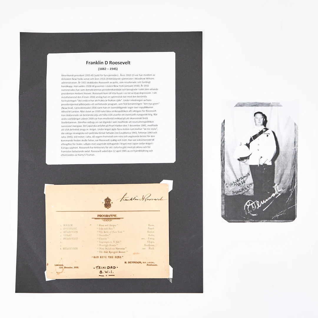 F. D. ROOSEVELT'S AUTOGRAPH ON PROGRAMME.
