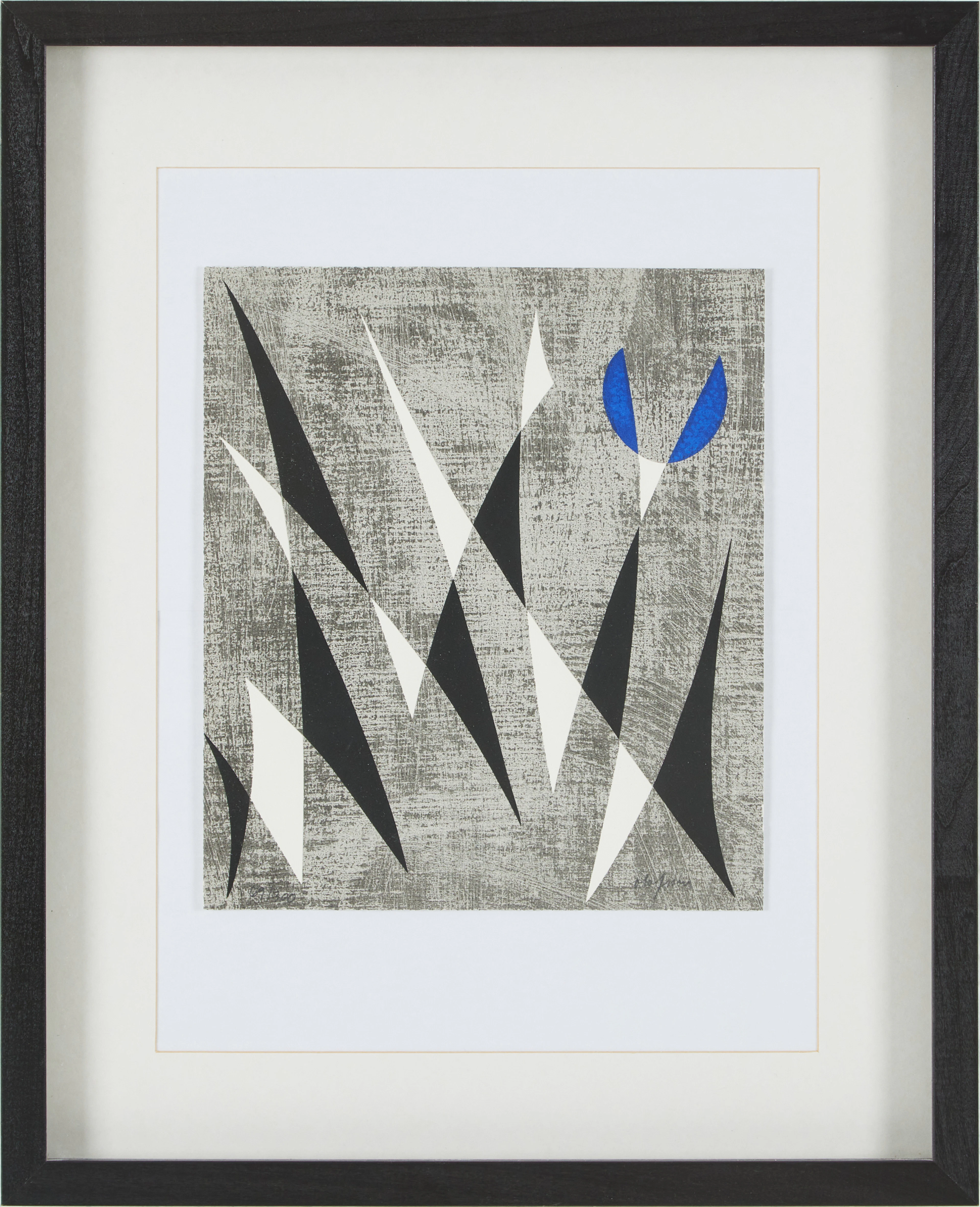 PIERRE OLOFSSON (1921-1996). Komposition, färglitografi.