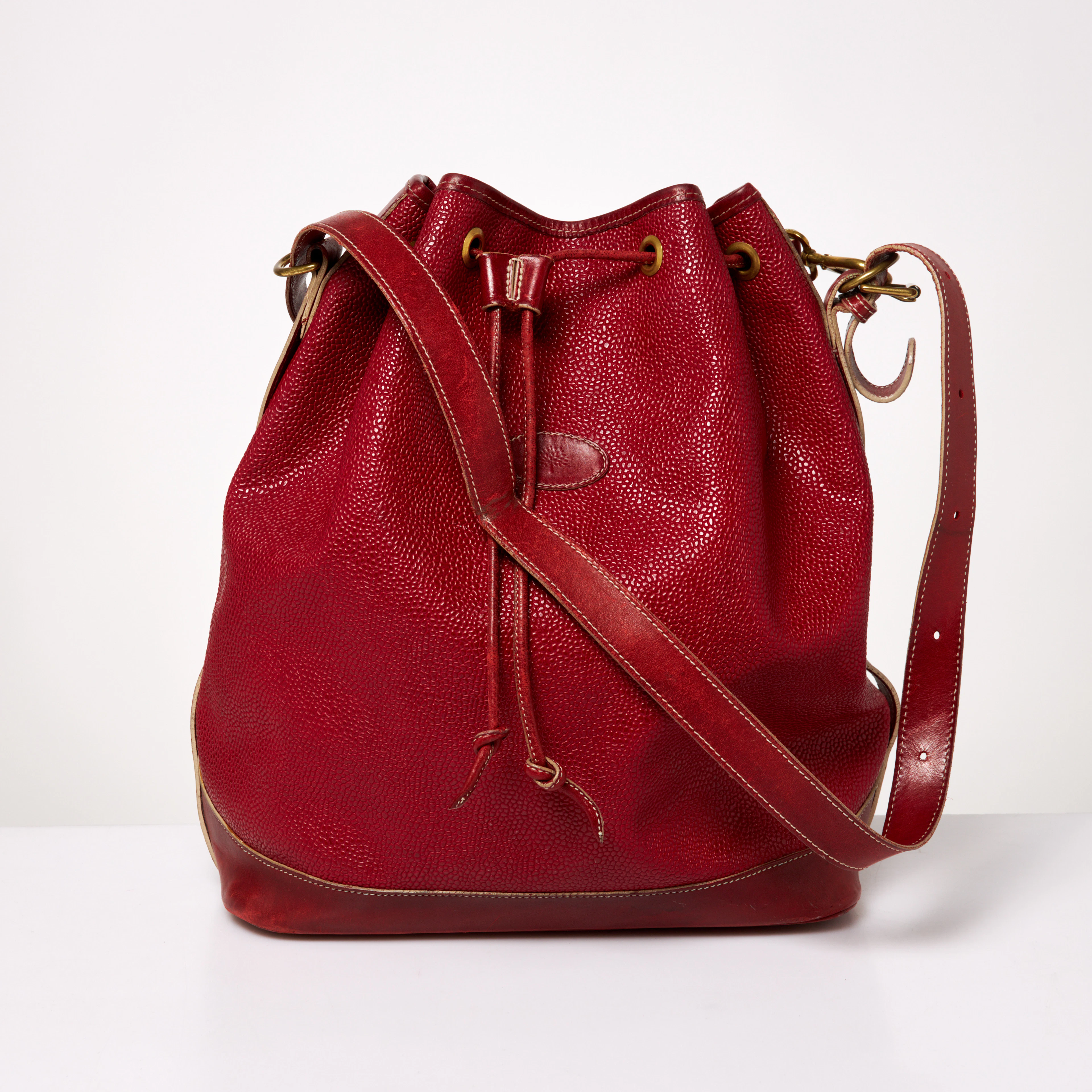 MULBERRY, axelremsväska, scotchgrain, textilfoder, 2000-tal.