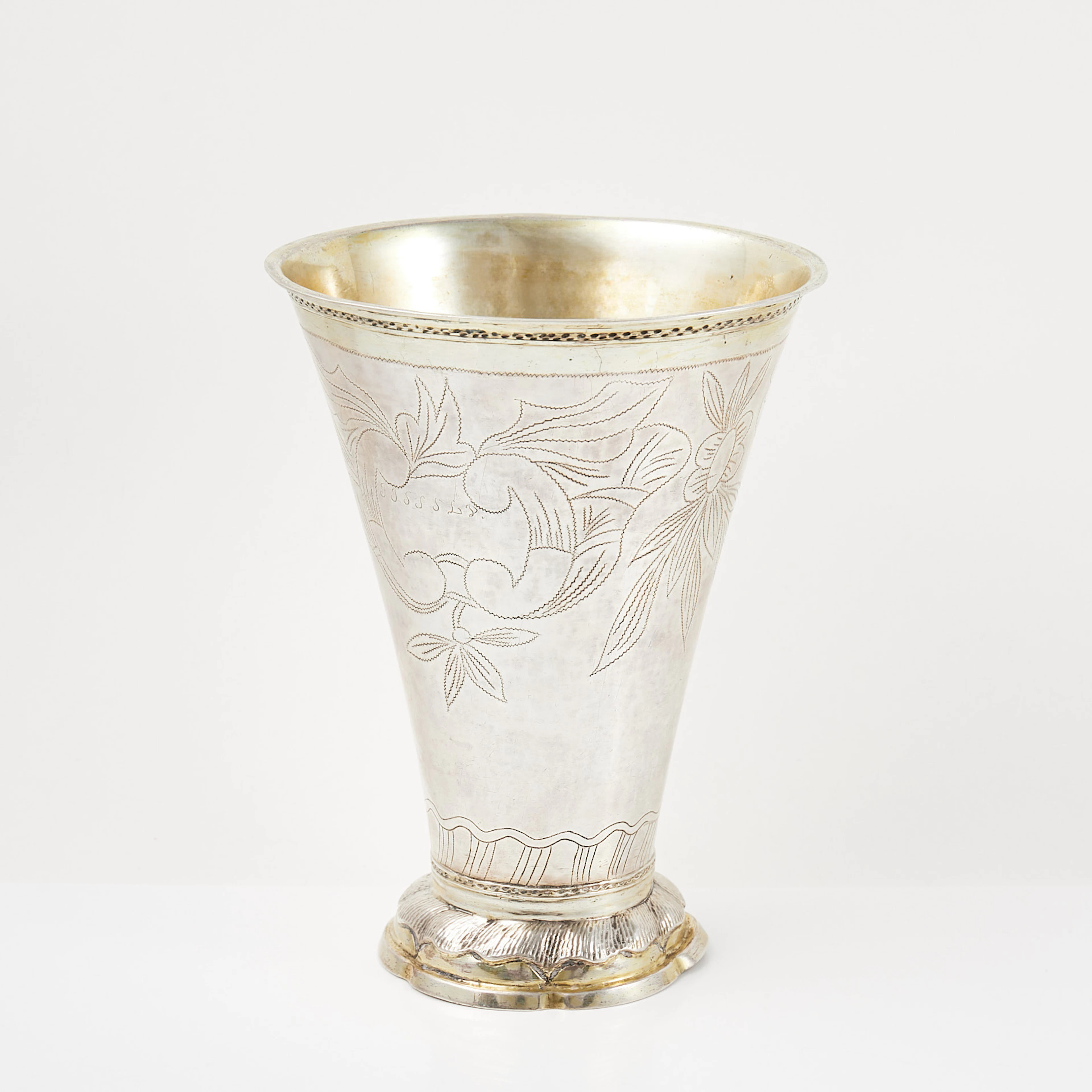 ERIK LEMON (1761-1800). Bägare, rokoko, silver, invändigt förgylld