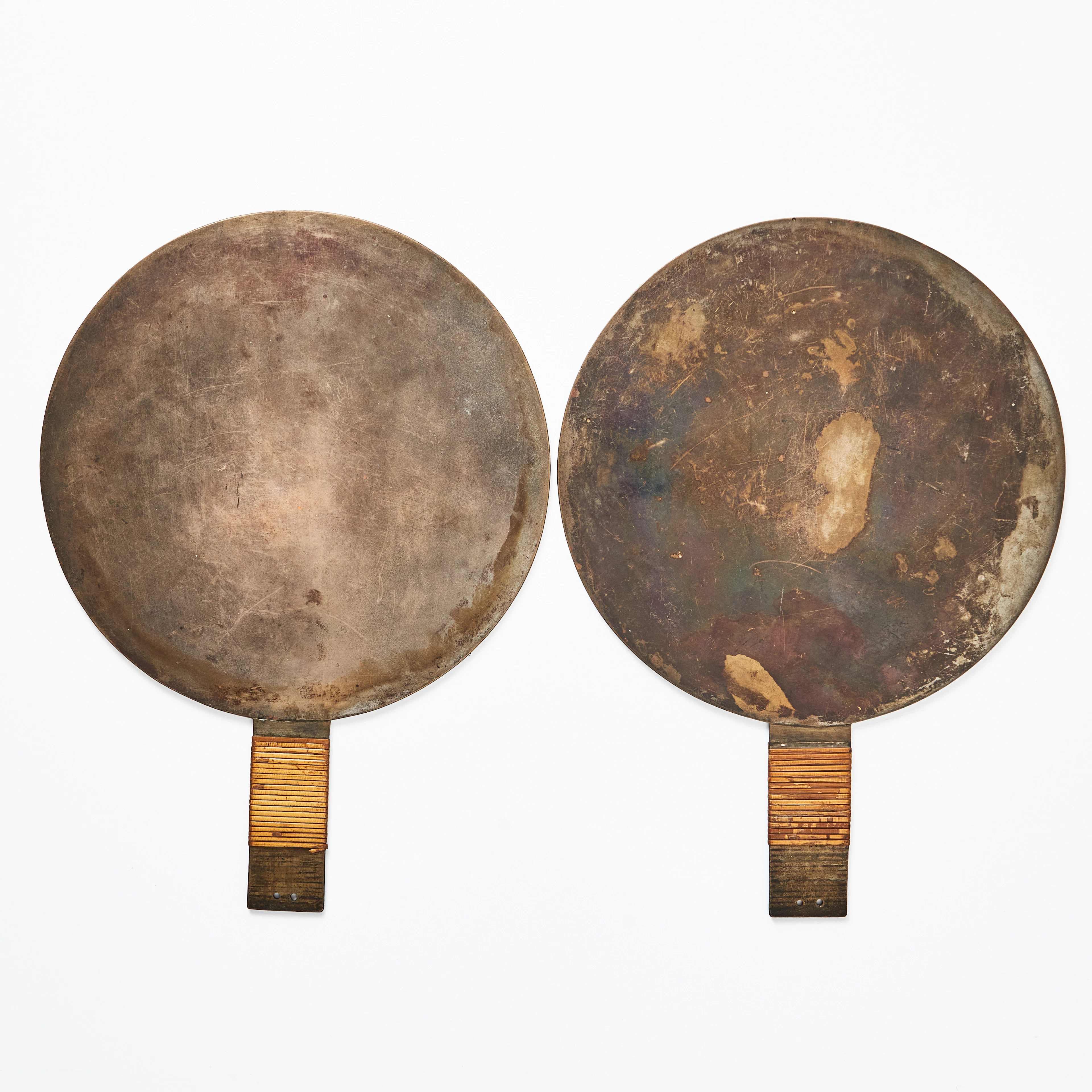 SPEGLAR, 2 st, brons, Japan, Meijiperioden (1868-1912), lyckobringande