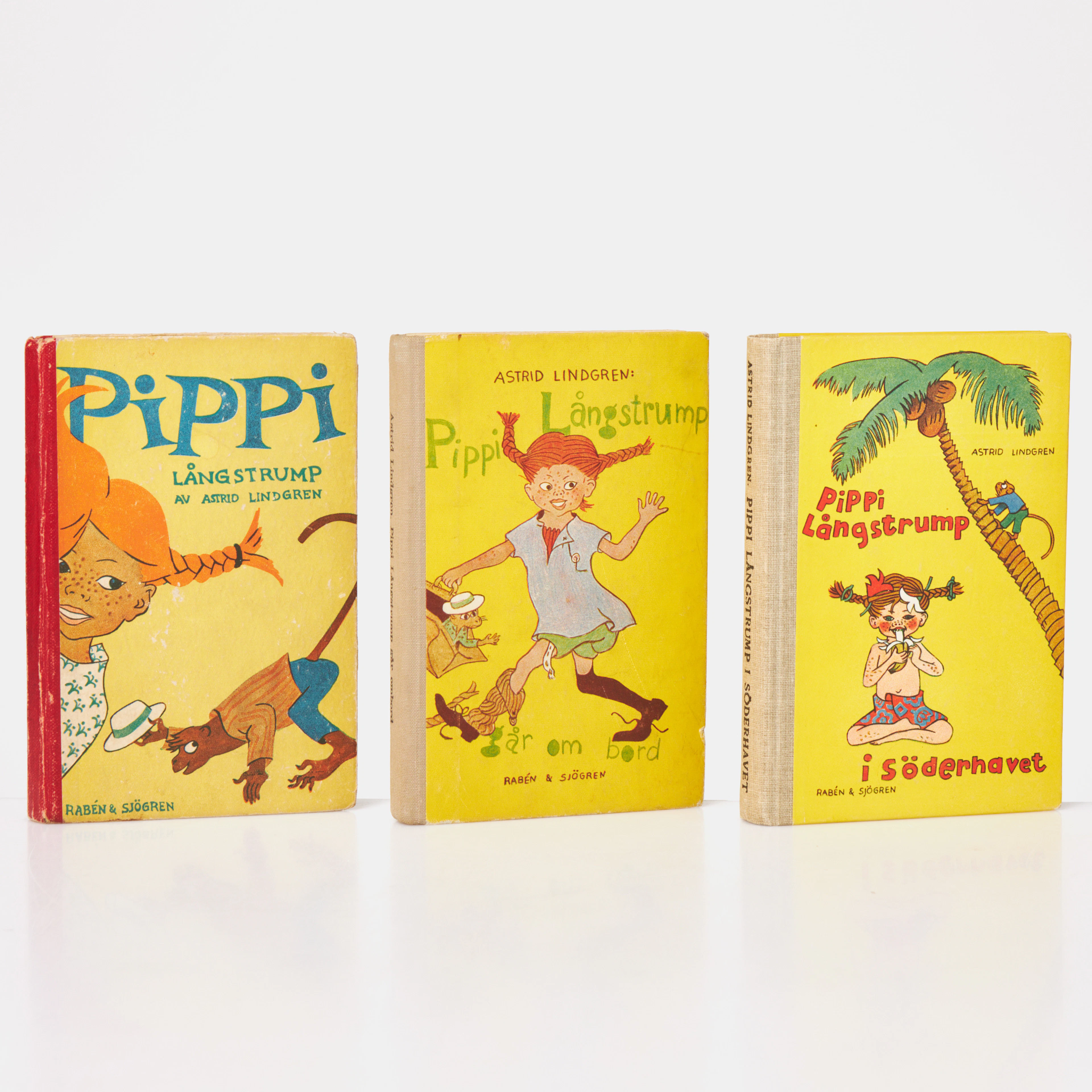 ASTRID LINDGREN, PIPPI LÅNGSTRUMP, samt PIPPI GÅR OMBORD, PIPPI I