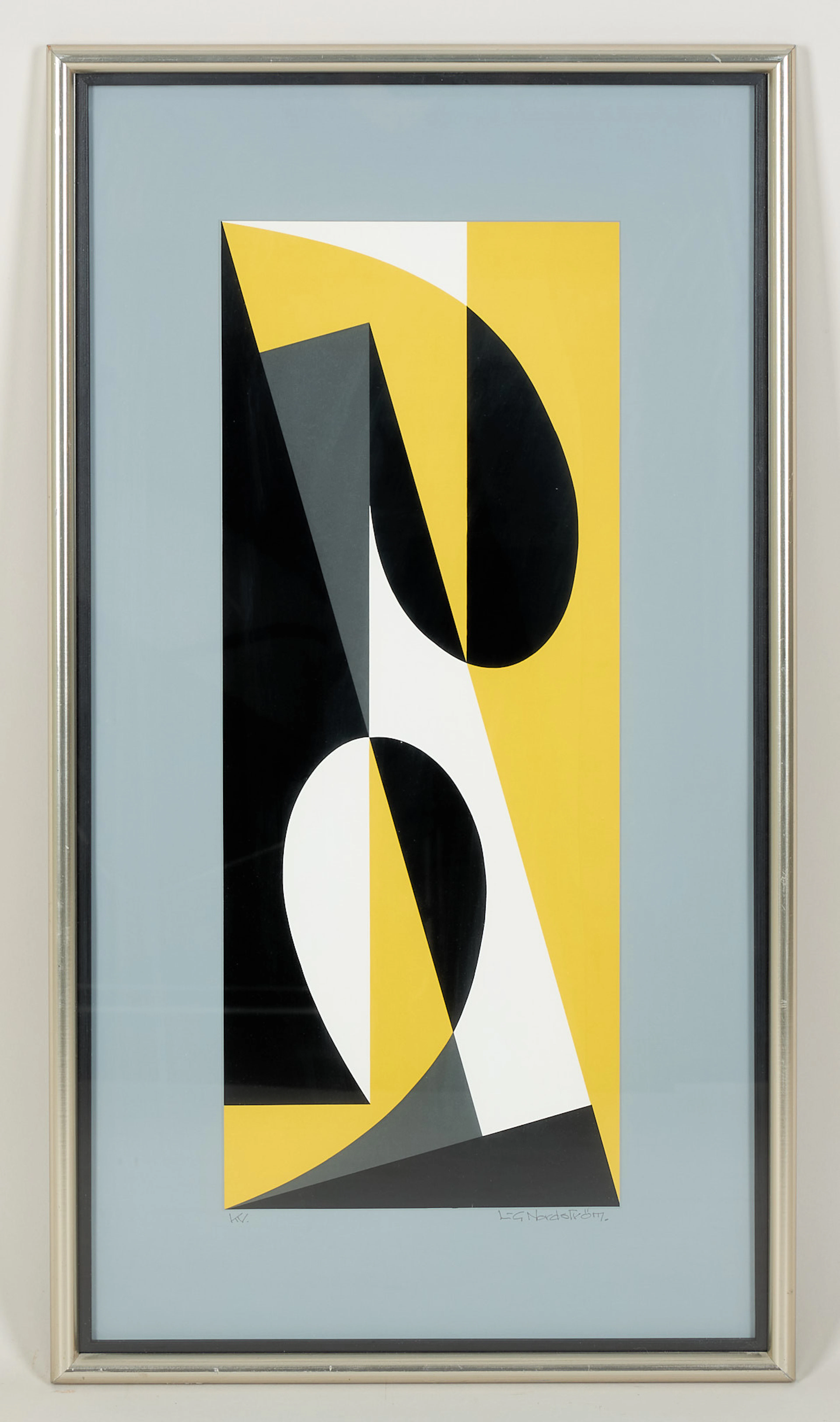 LARS-GUNNAR NORDSTRÖM. Komposition, signerad, serigrafi, KV.