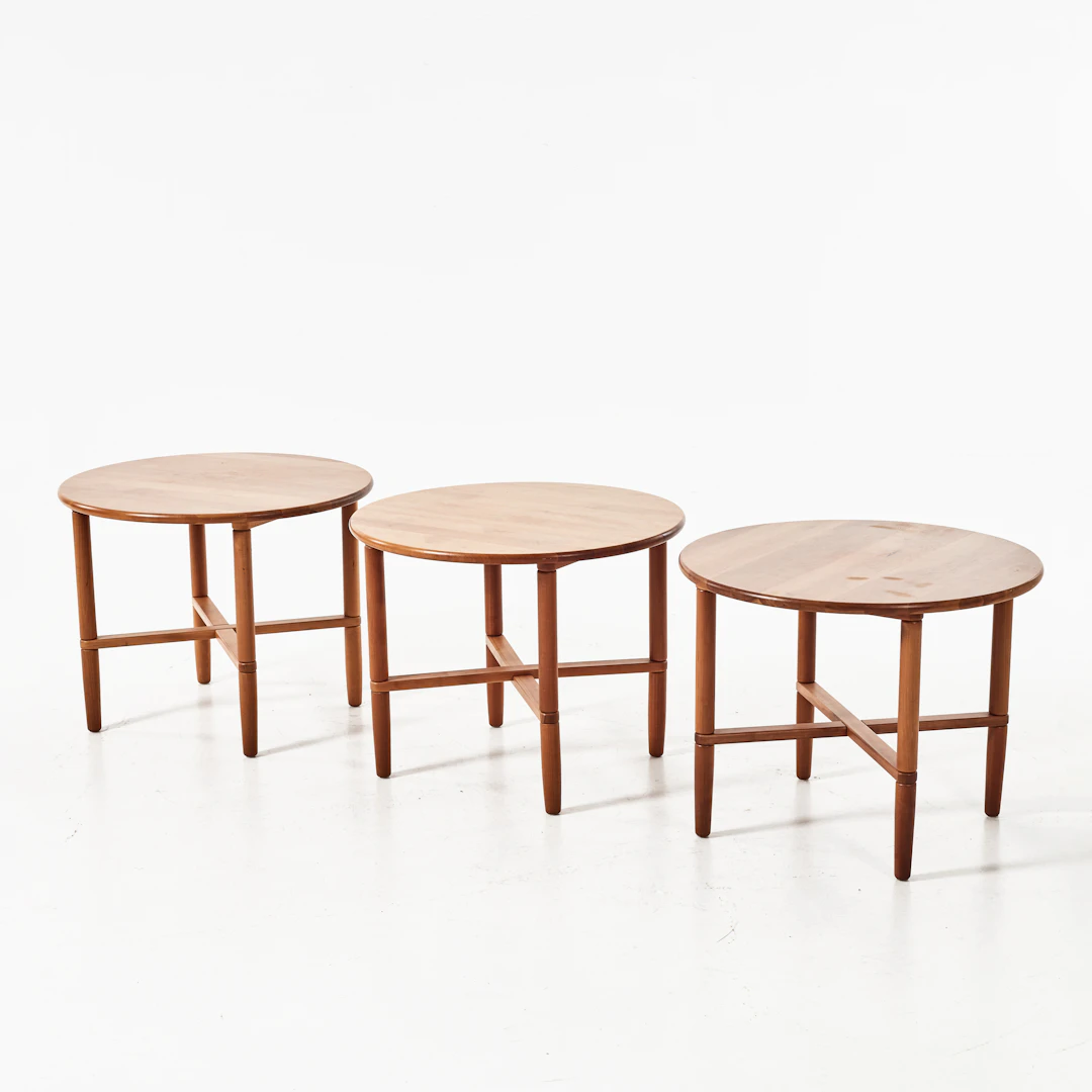 SÖREN NISSEN & EBBE GEHL, sidobord, 3 st. "Opus 2", Haslev, Danmark, 2000-tal.