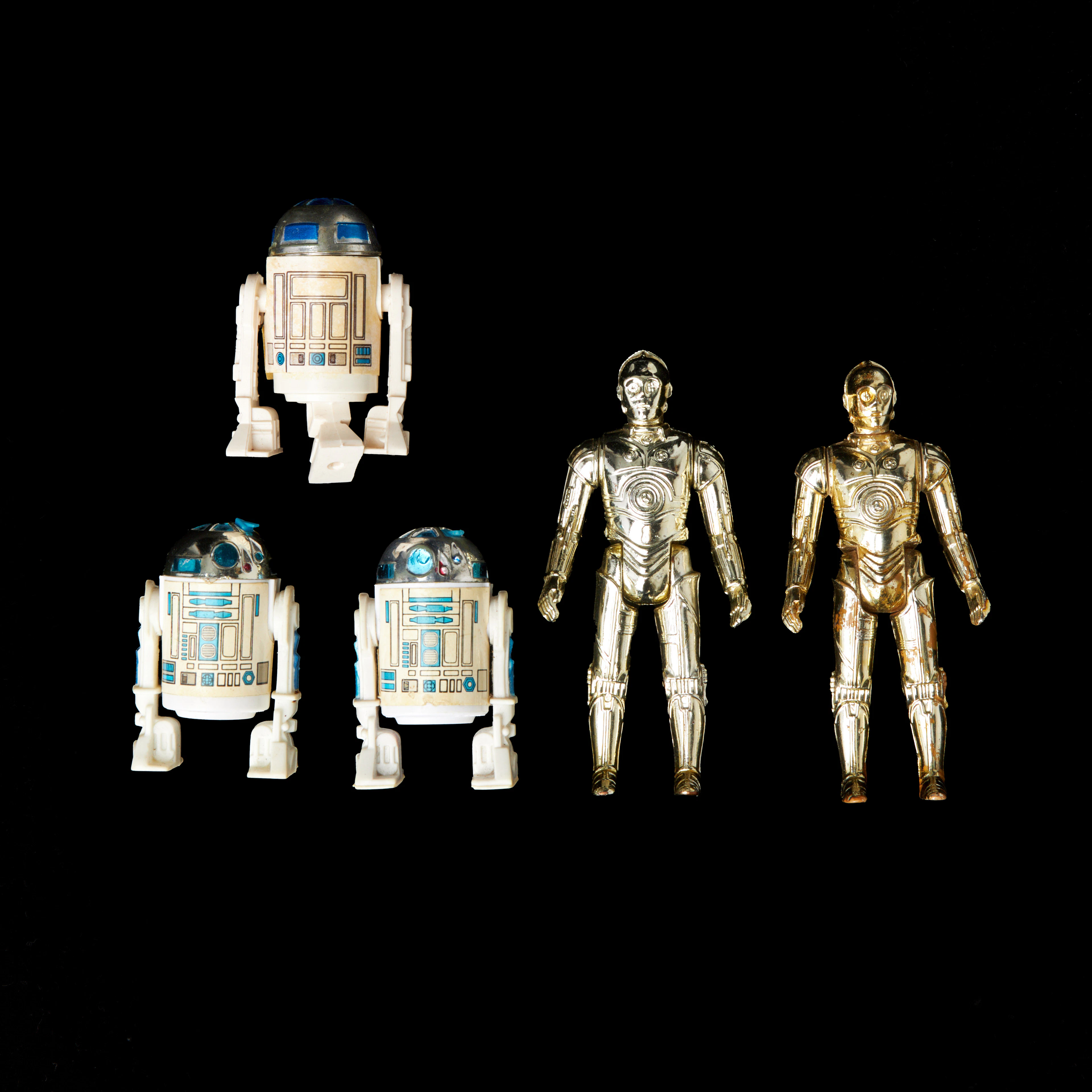 STAR WARS, Actionfigurer, 5 st, droider, Lucasfilm Ltd. Kenner, GMFGI
