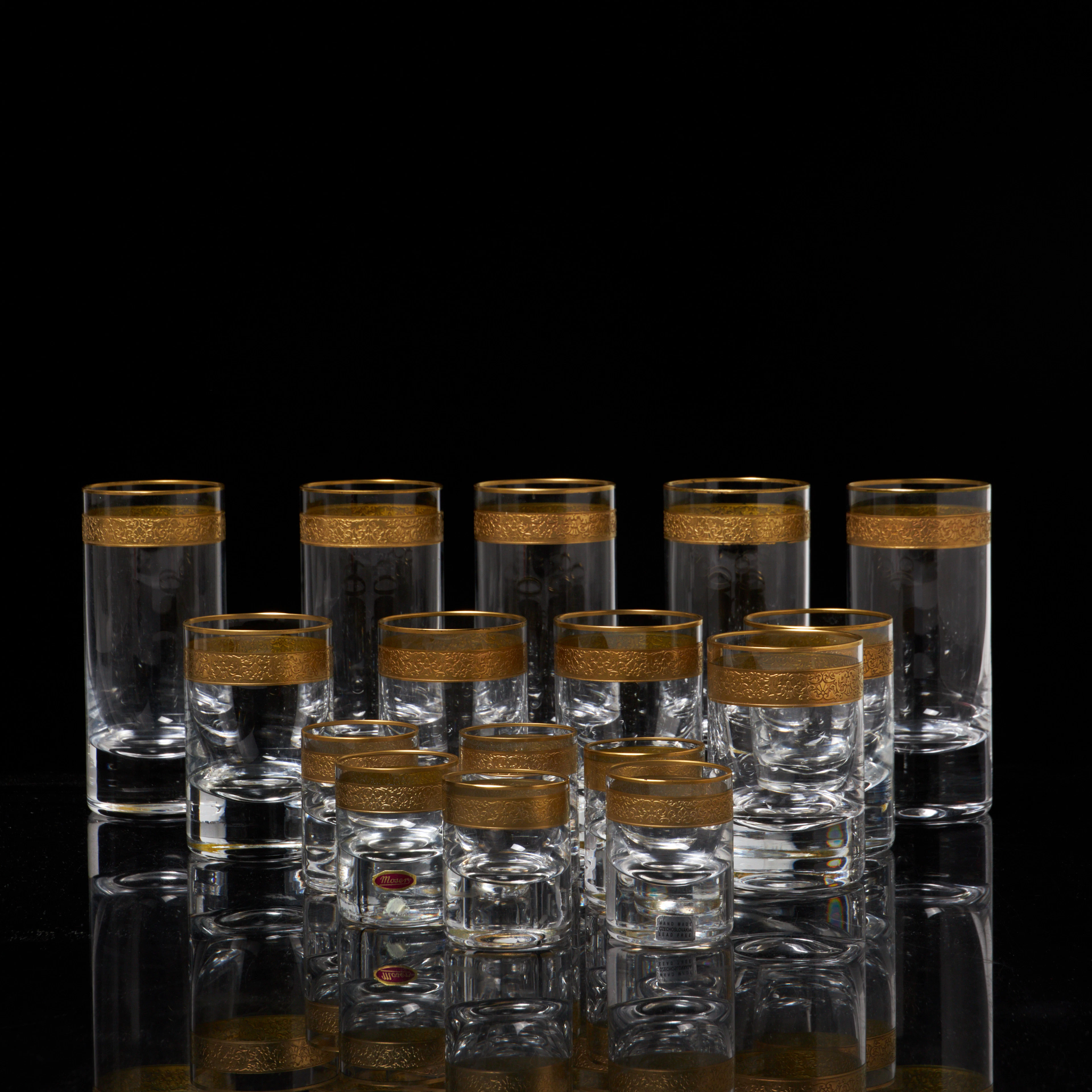 GLAS, 16 st., Moser Karlsbad, 1900-talets mitt.