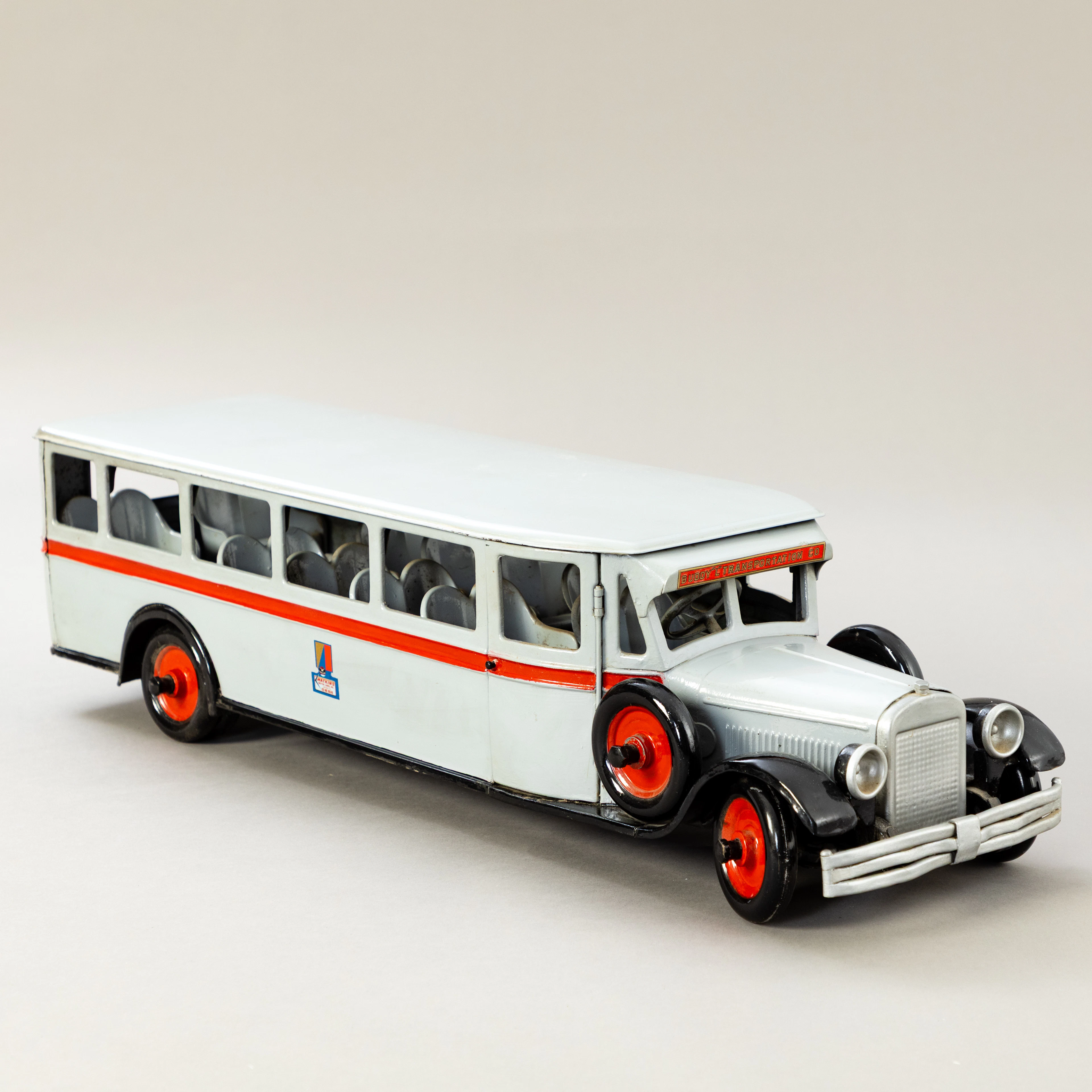 Buddy L, Bus '208' großes Modell aus gepresstem Stahlblech, USA, 1.