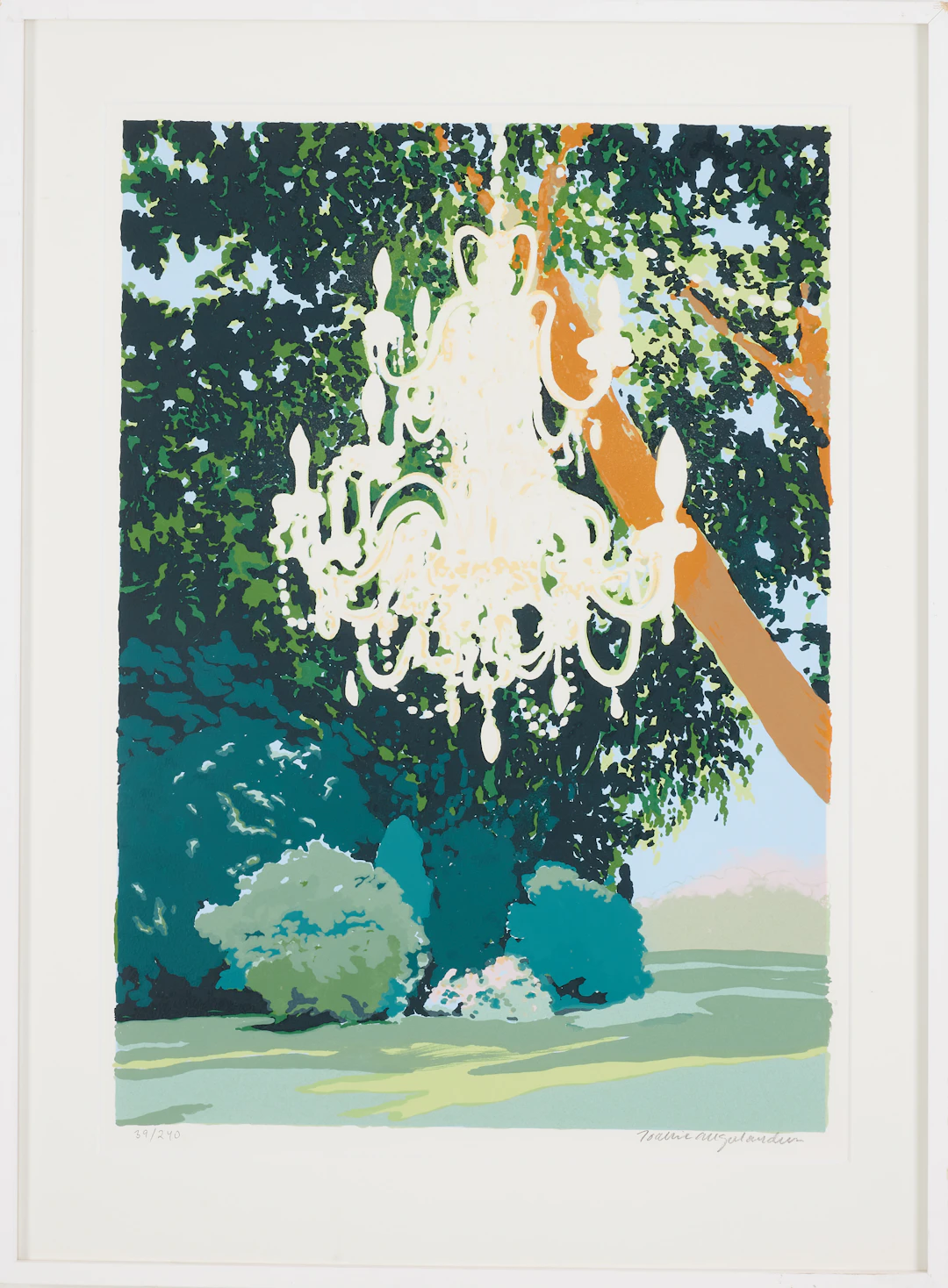 JOAKIM ALLGULANDER (FÖDD 1965). "Chandelier", färglitografi, signerad