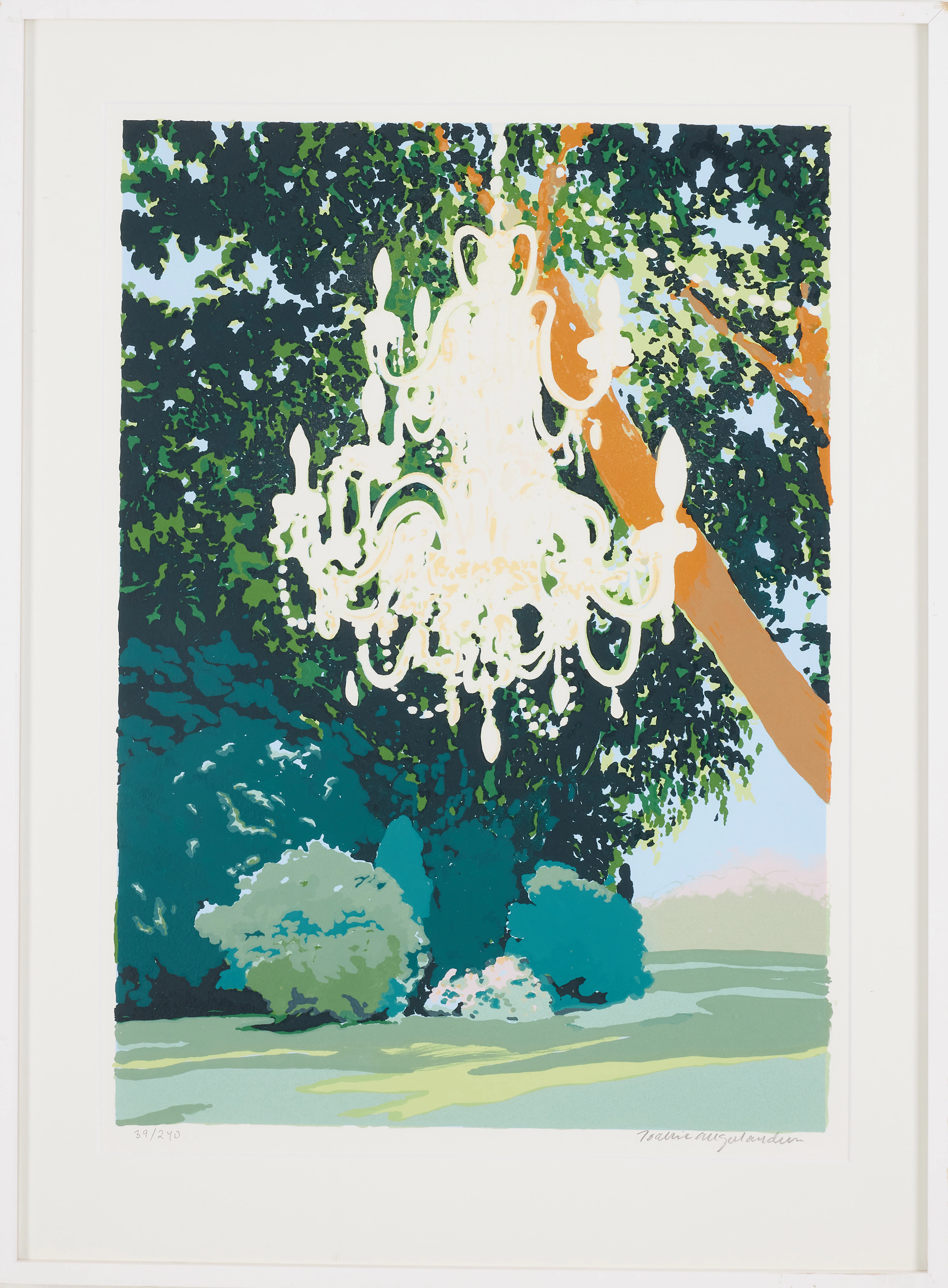 JOAKIM ALLGULANDER (FÖDD 1965). "Chandelier", färglitografi, signerad