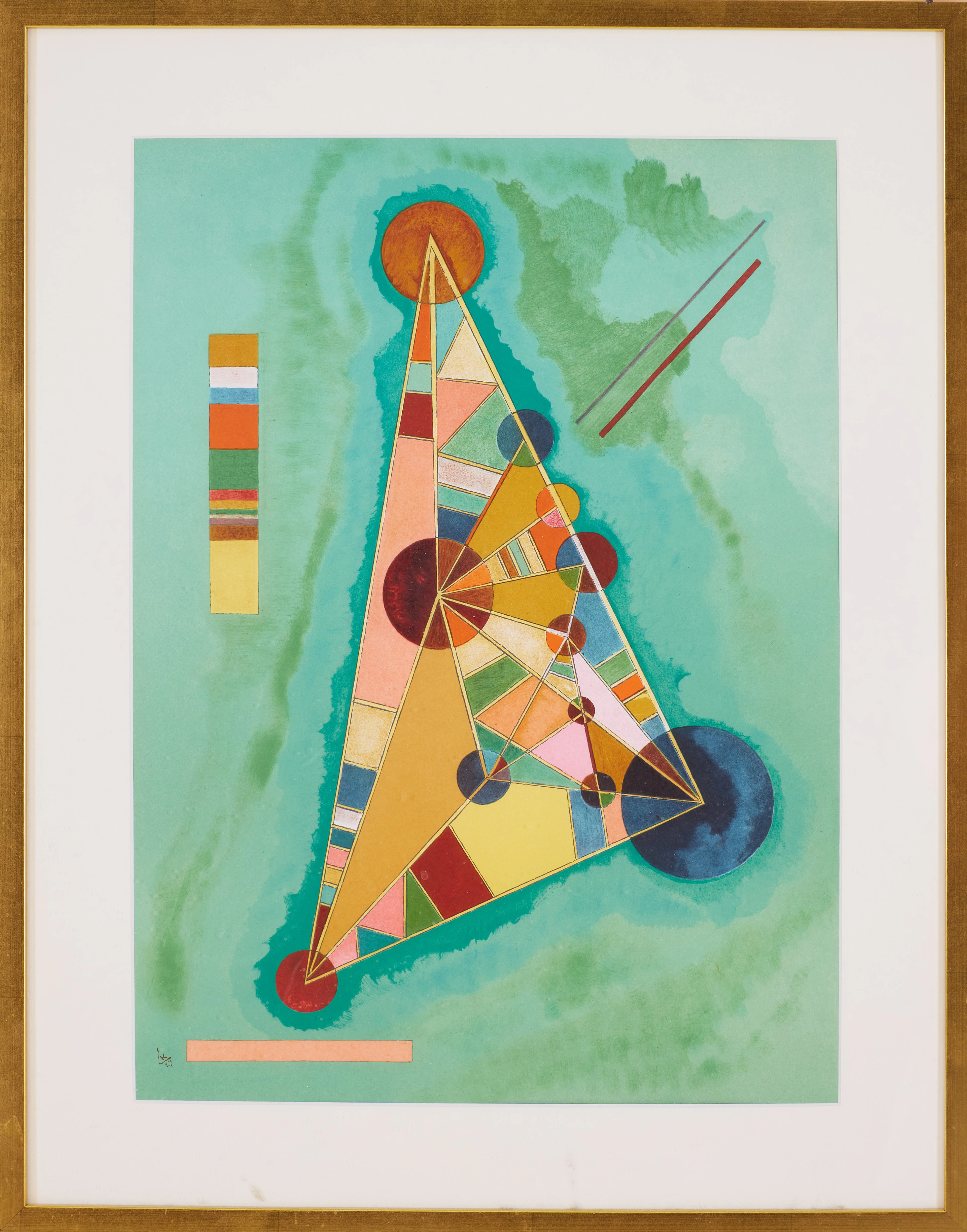 WASSILY KANDINSKY. EFTER. "Variegation in the triangle", färglitografi
