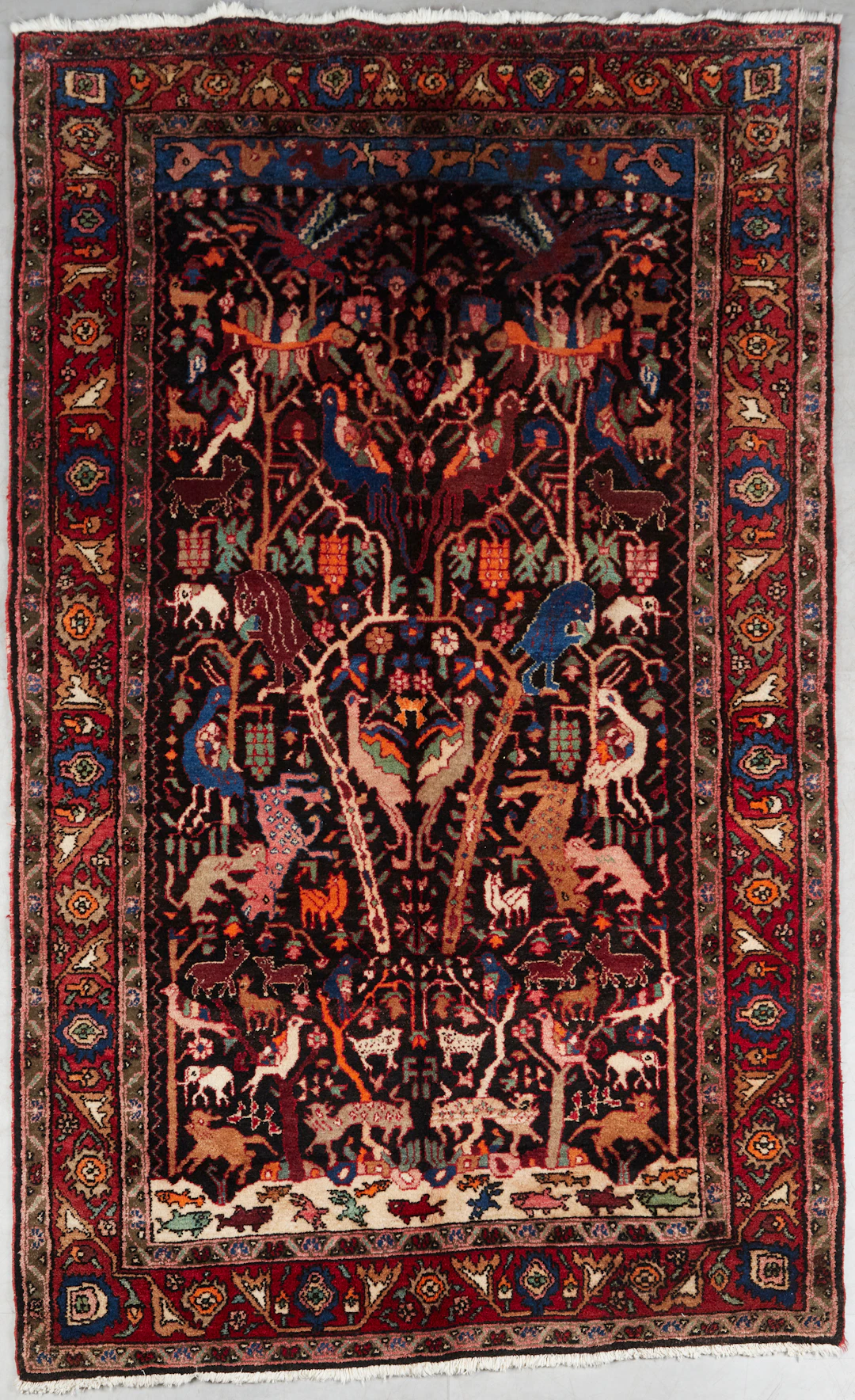 ahawand / Malayer, Jagdmotiv, 260x155cm, Wolle auf Baumwolle, 1970er