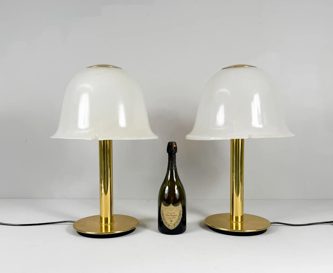 Große Mid Century 2er Set Lampen/Tischlampen von Limburg, Deutschland