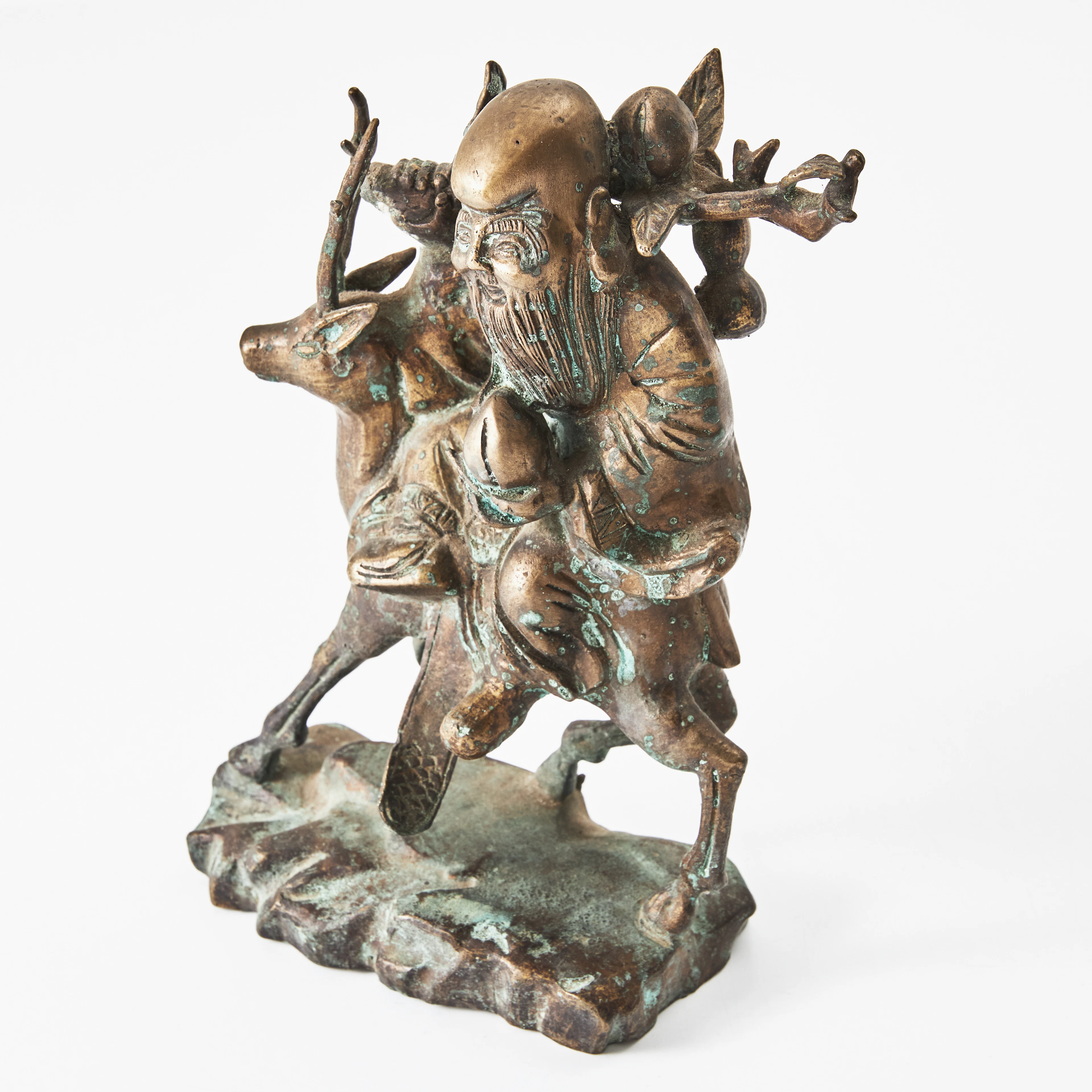 SKULPTUR, brons, Kina, 1900-talets andra hälft, i form av Shou Lao