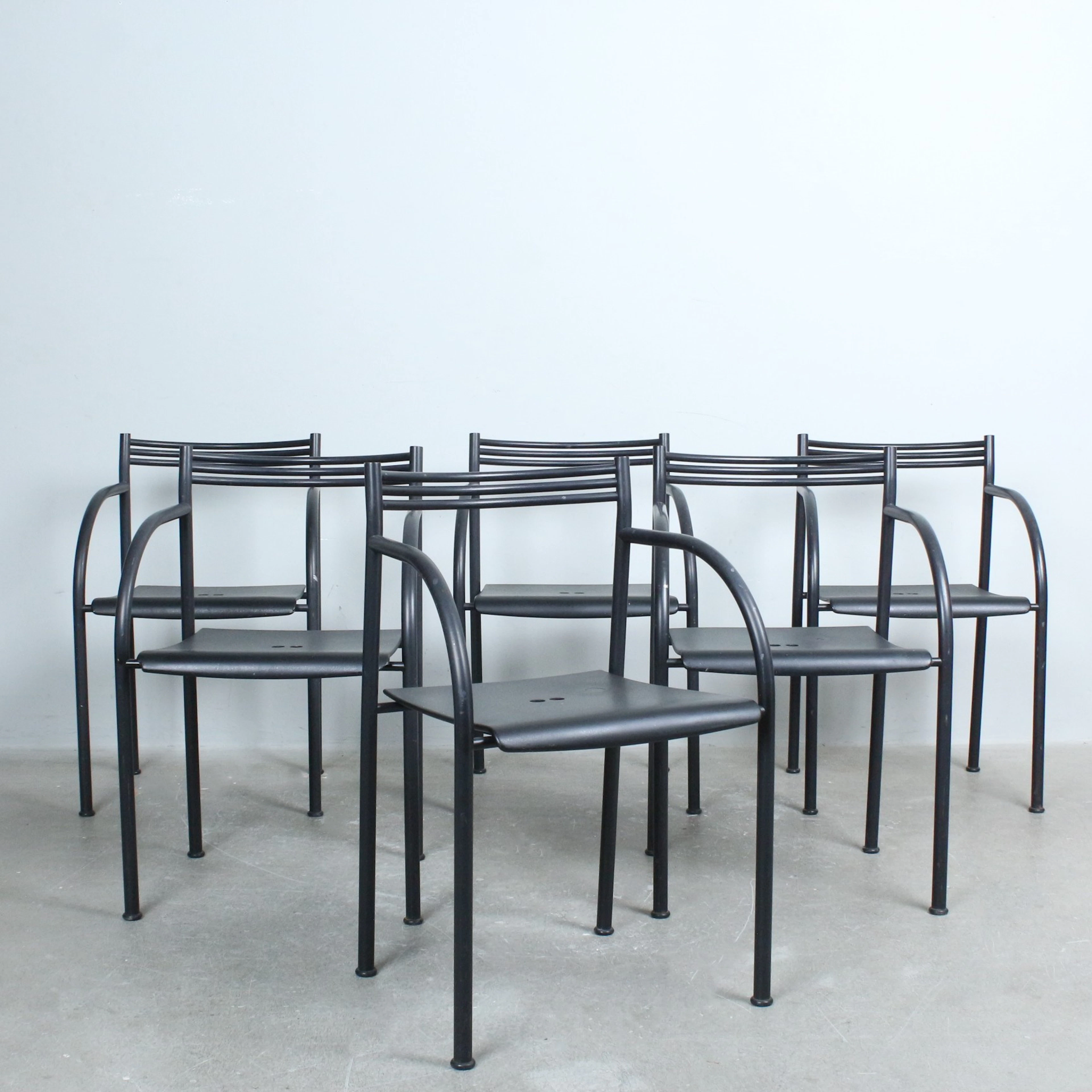 PHILIPPE STARCK. für Baleri Italia, Sechs Stühle , Modell ''Francesca