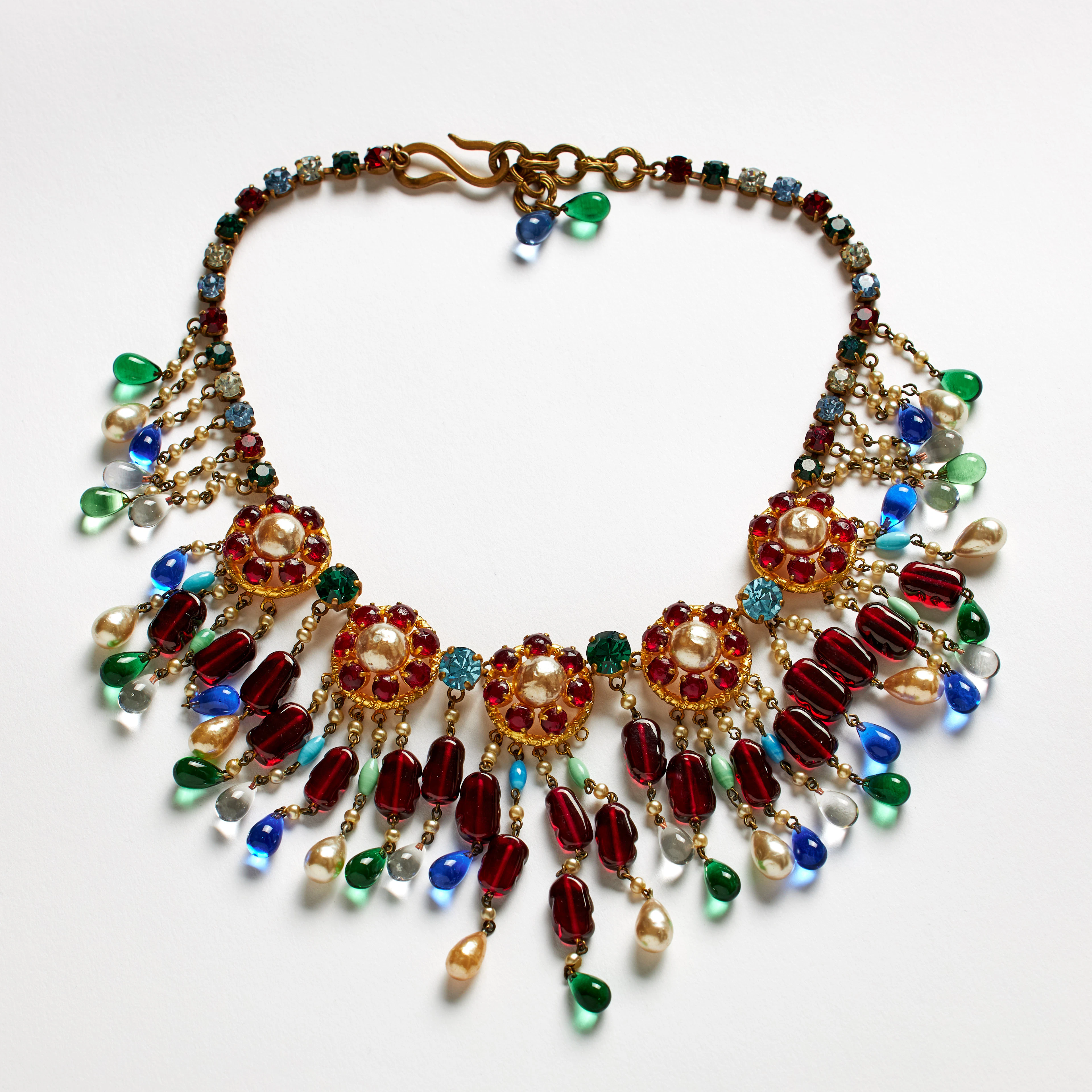 FRANCIS WINTER FÖR CHRISTIAN DIOR, collier, 1950-tal, förgylld metall
