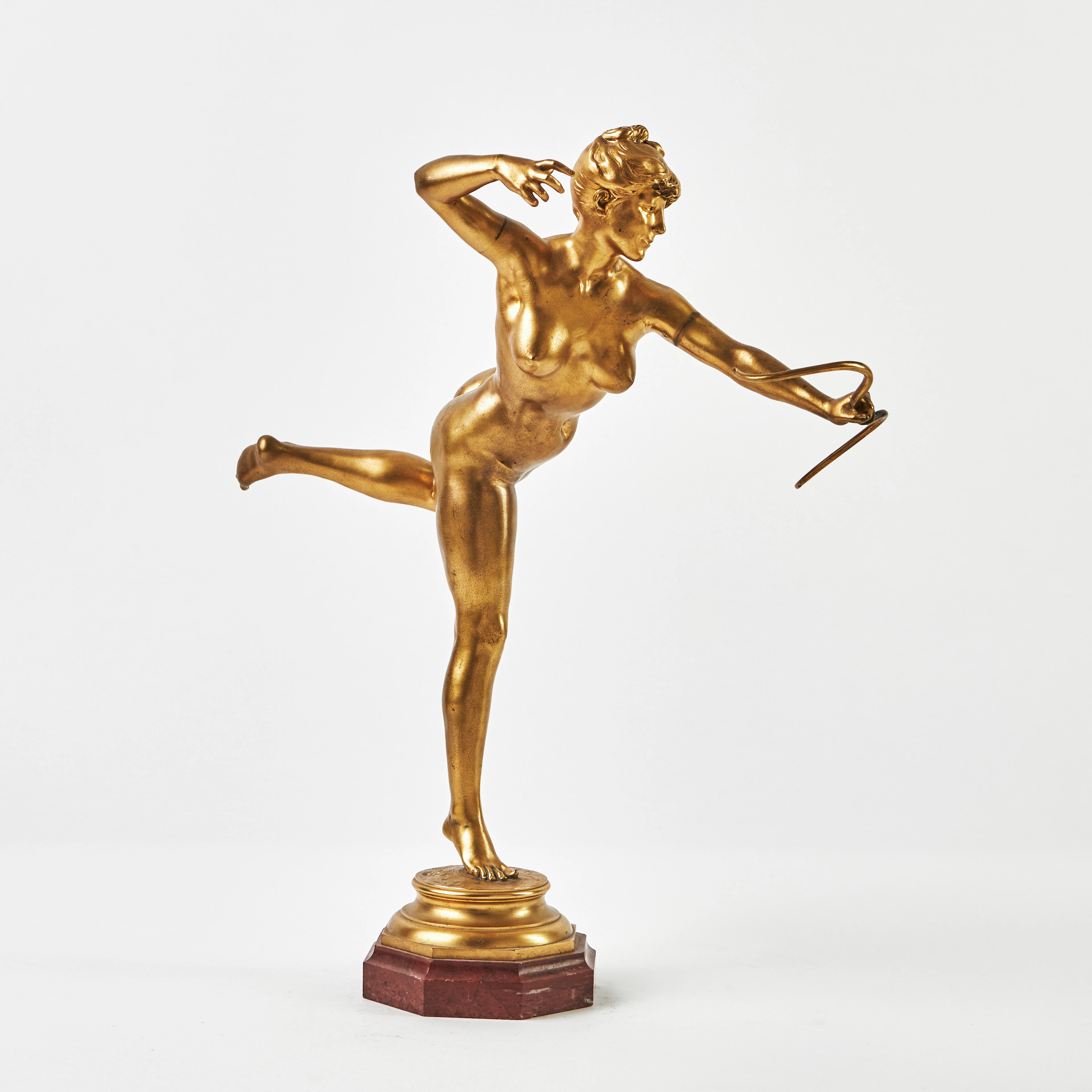 ALEXANDRE FALGUIÈRE (1831-1900). Skulptur, föreställande Jaktgudinnan