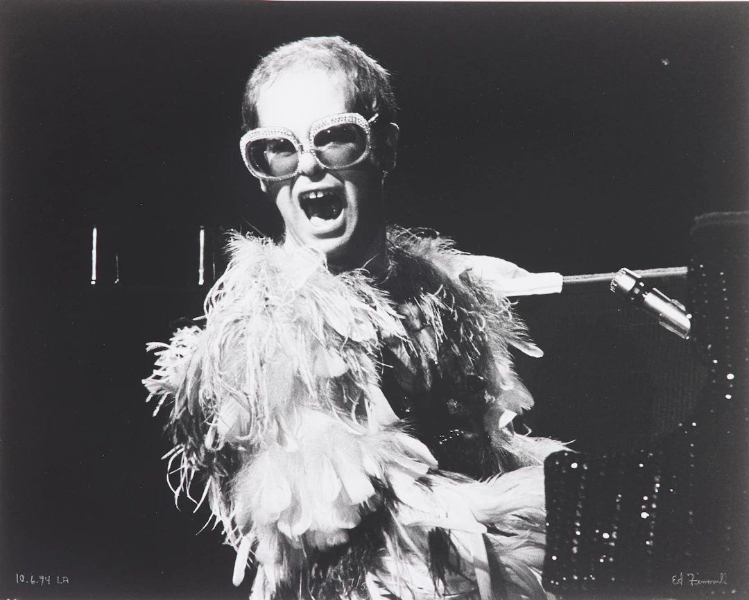 ED FINNELL. Sir Elton John, "Goodbye Yellowbrick Road Tour", Los Angeles