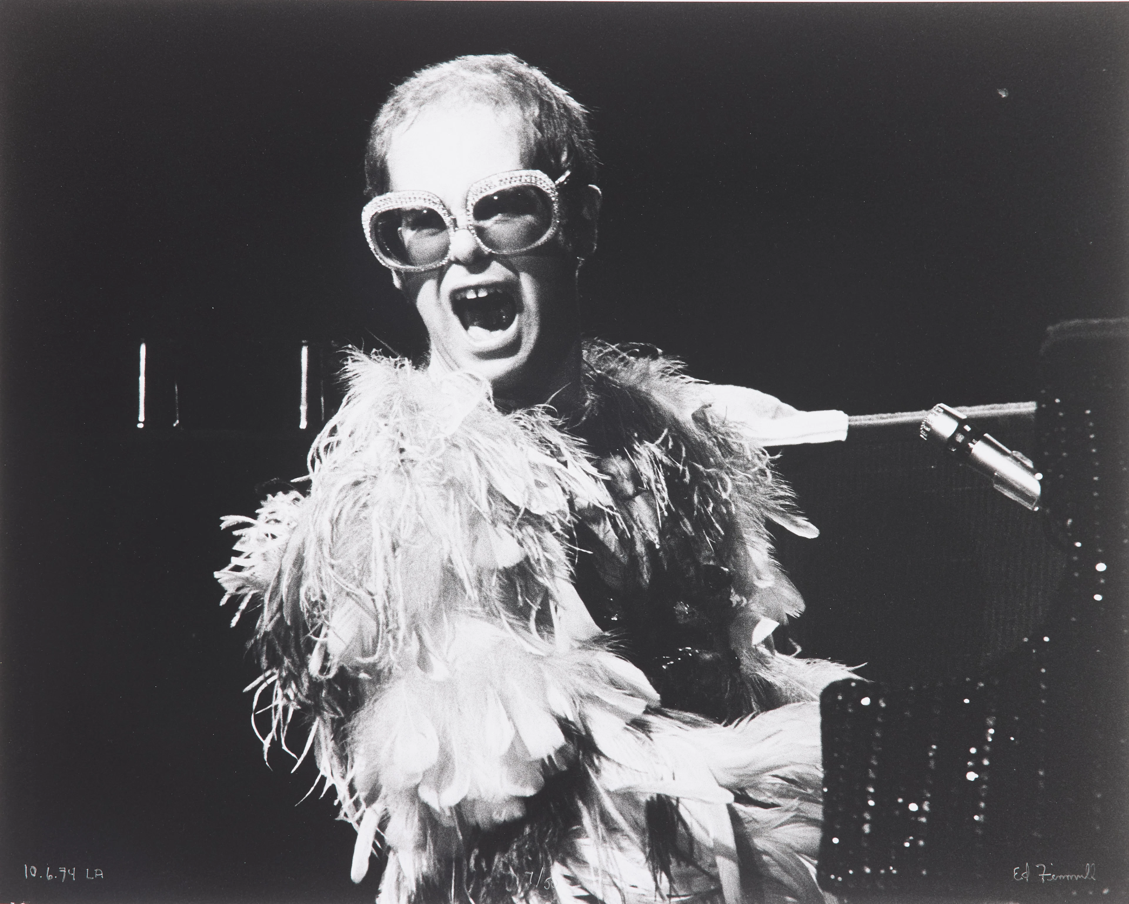 ED FINNELL. Sir Elton John, "Goodbye Yellowbrick Road Tour", Los Angeles