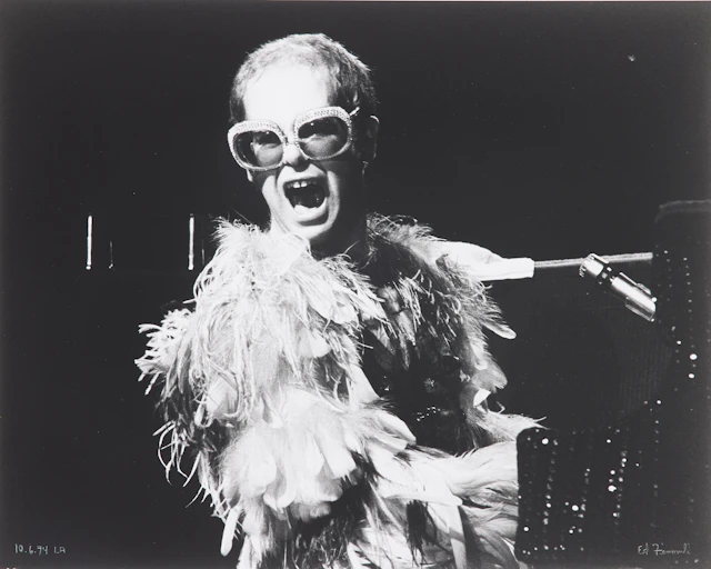 ED FINNELL. Sir Elton John, "Goodbye Yellowbrick Road Tour", Los Angeles