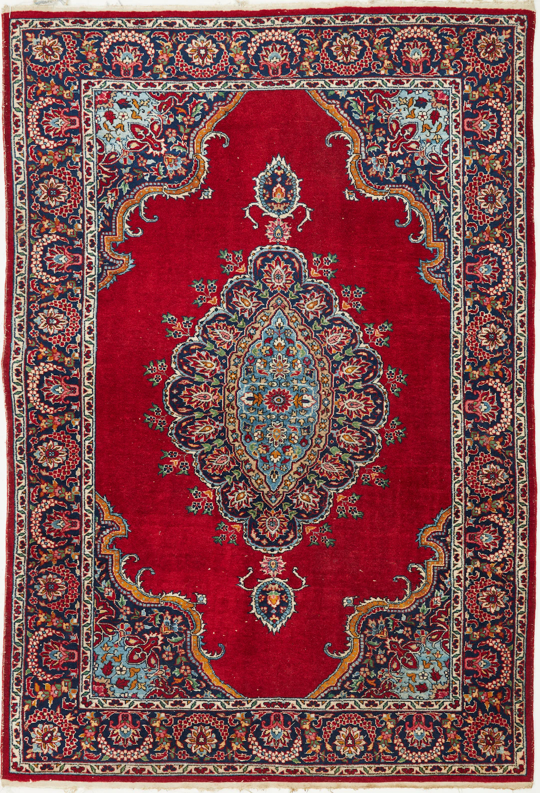 ORIENTMATTA. Kashan, ull, röd botten.